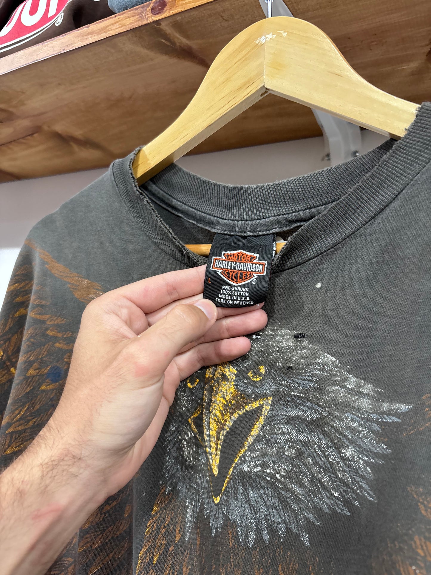 Vintage Harley Davidson Eagle AOP Tee