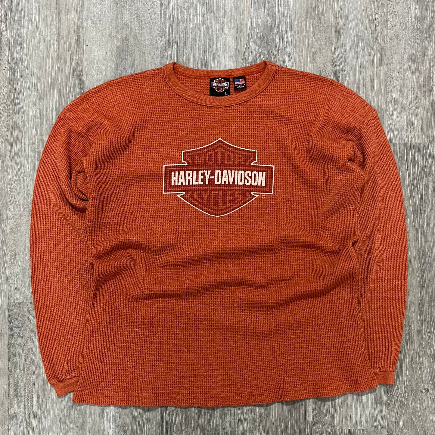 Vintage Harley Davidson Thermal Long Sleeve Tee