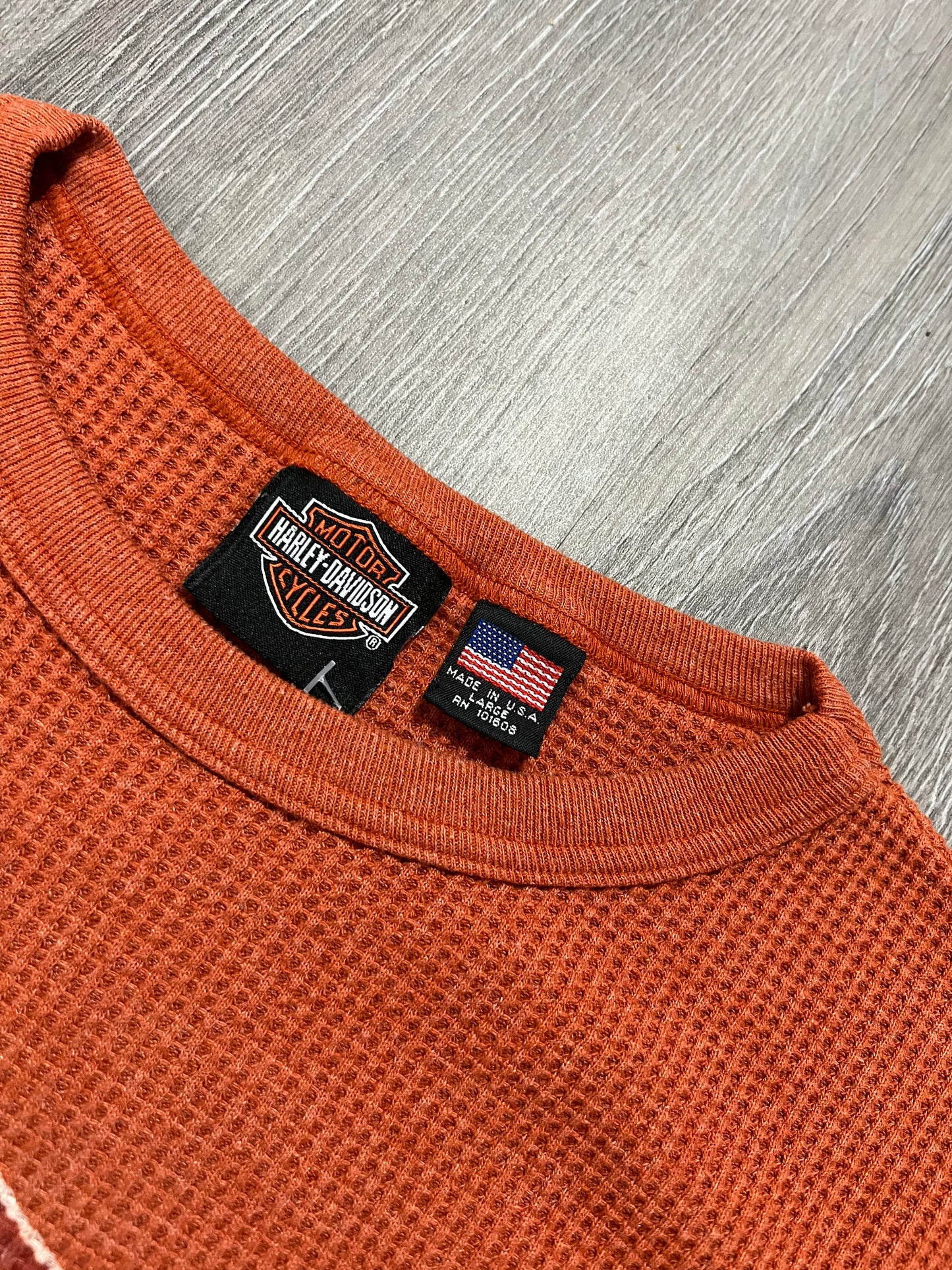 Vintage Harley Davidson Thermal Long Sleeve Tee