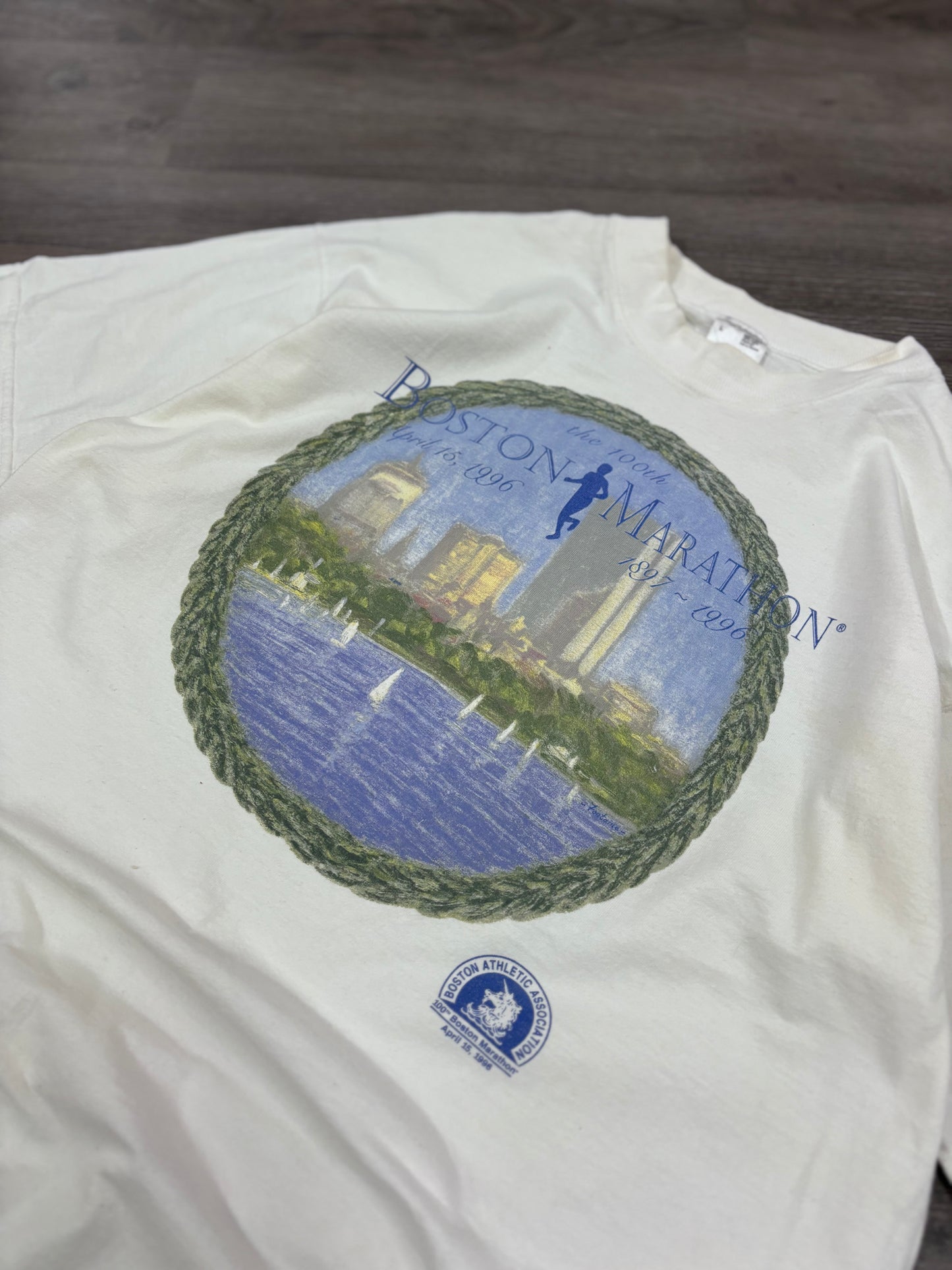 Vintage 100th Boston Marathon Tee