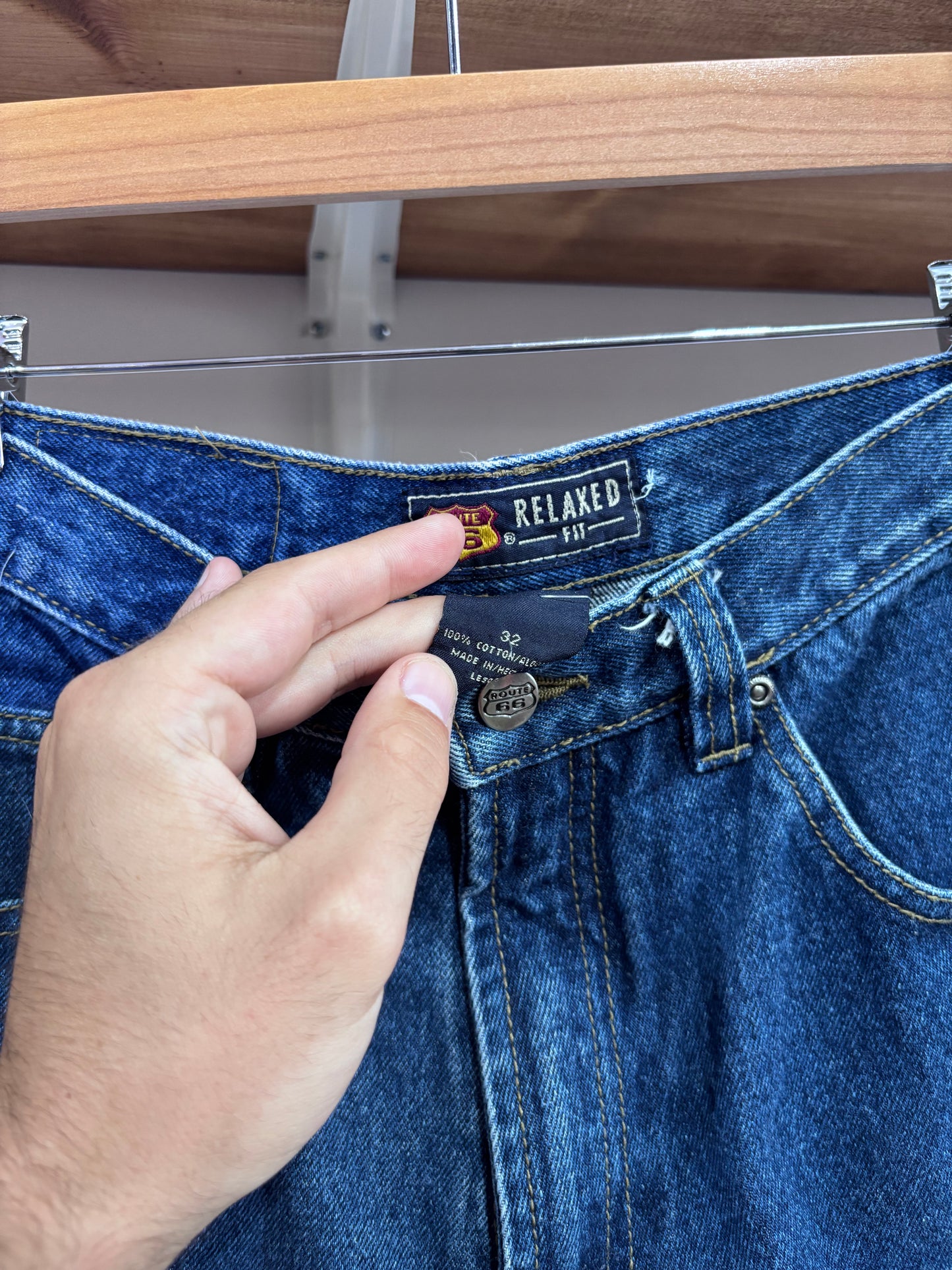 Vintage Route 66 Denim Jeans