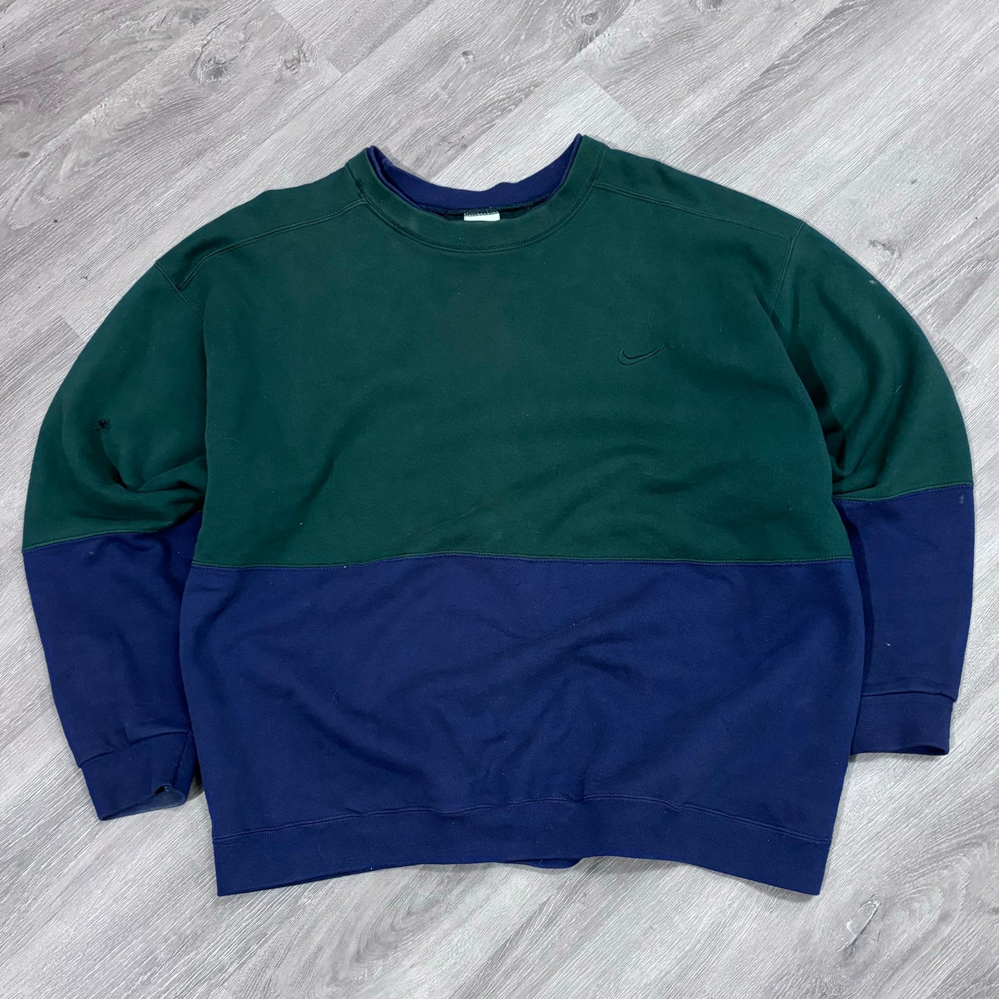 Vintage Nike Navy Green Crewneck