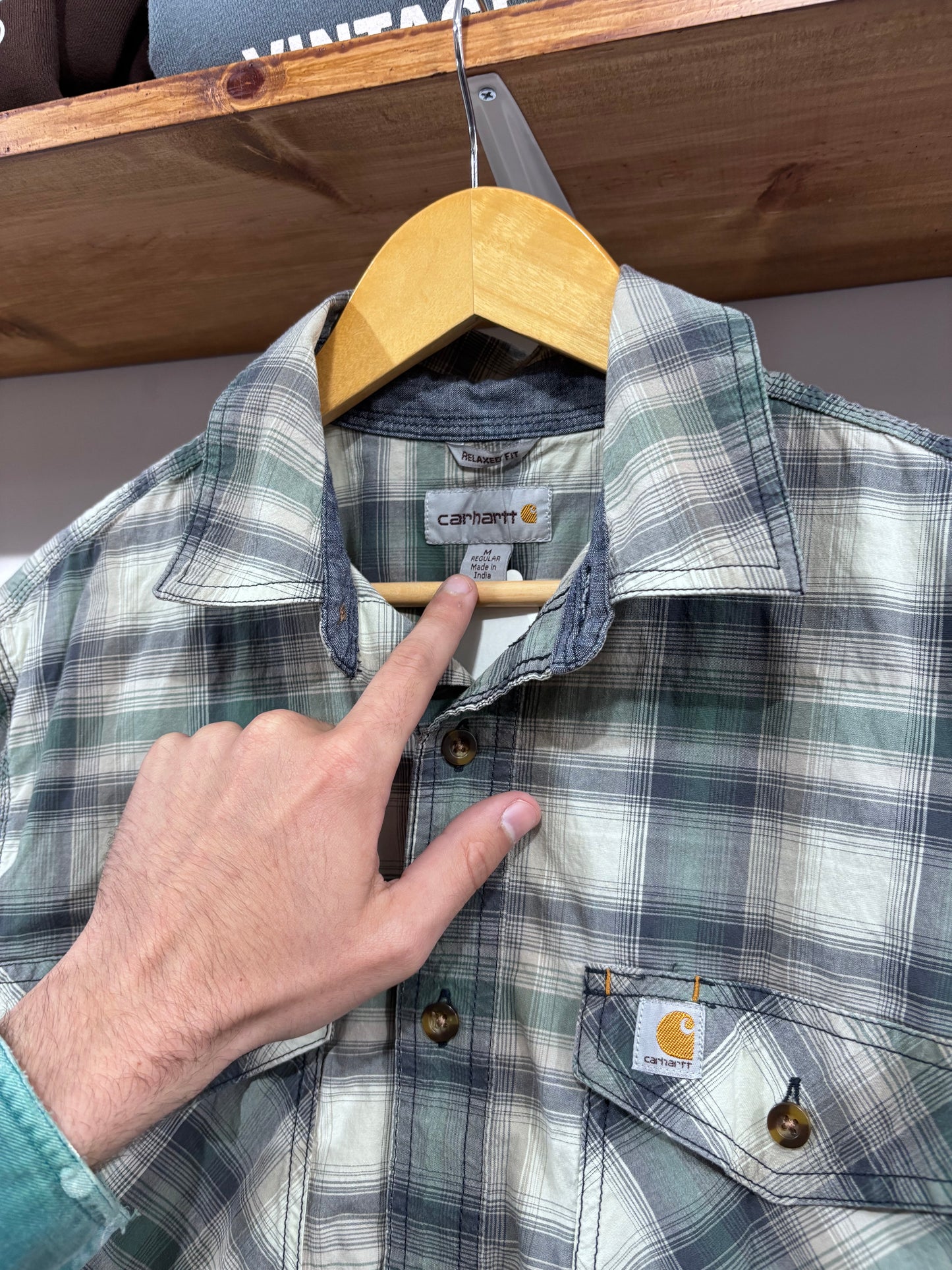 Vintage Carhartt Green Flannel