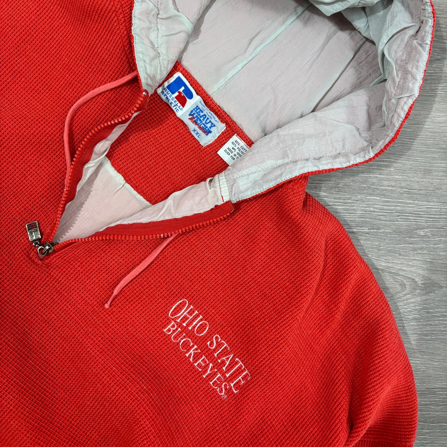 Vintage Ohio State Russell 1/4 Zip Hoodie