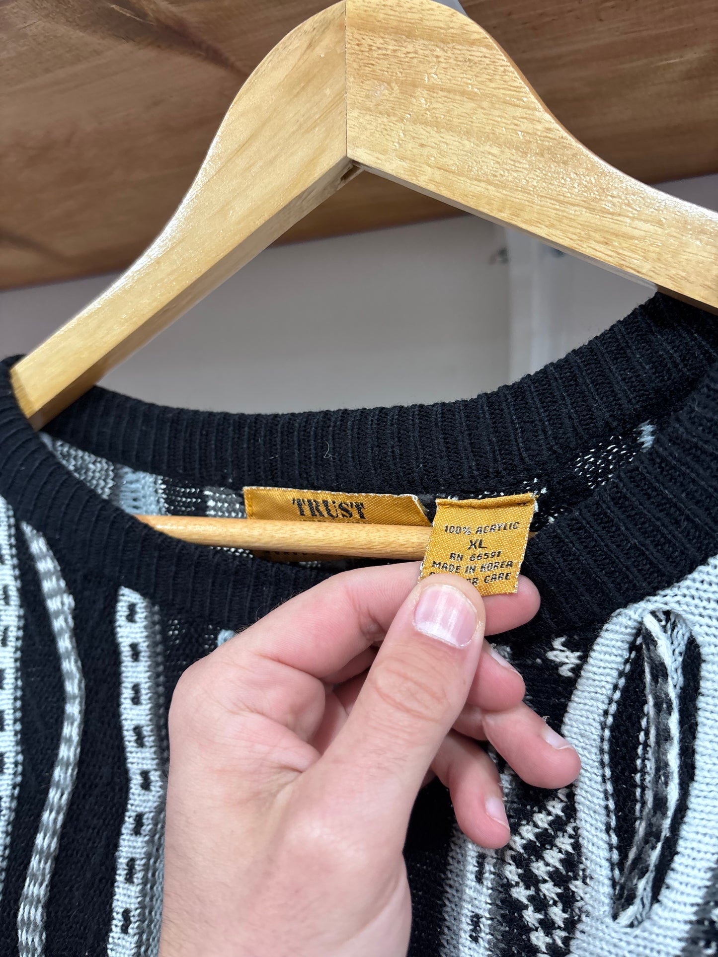 Vintage Black Coogi Style Sweater