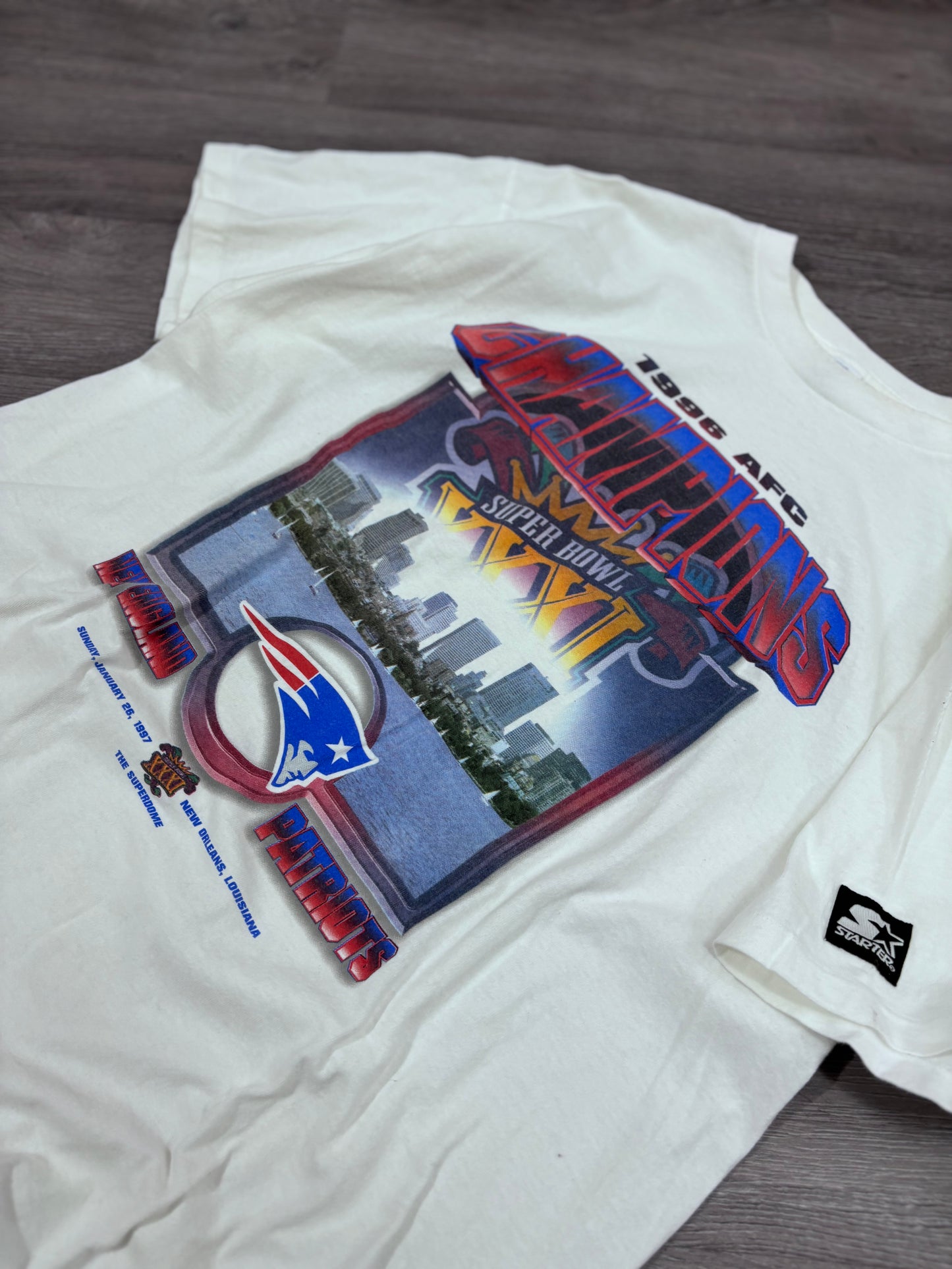 Vintage Starter 96’ Patriots Super Bowl Tee