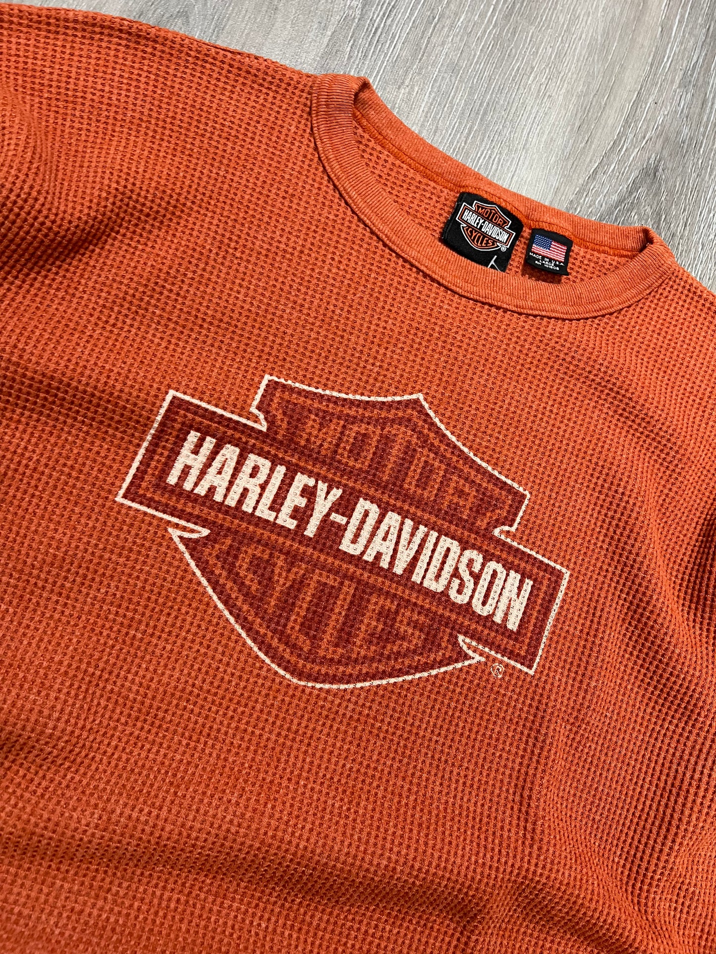 Vintage Harley Davidson Thermal Long Sleeve Tee