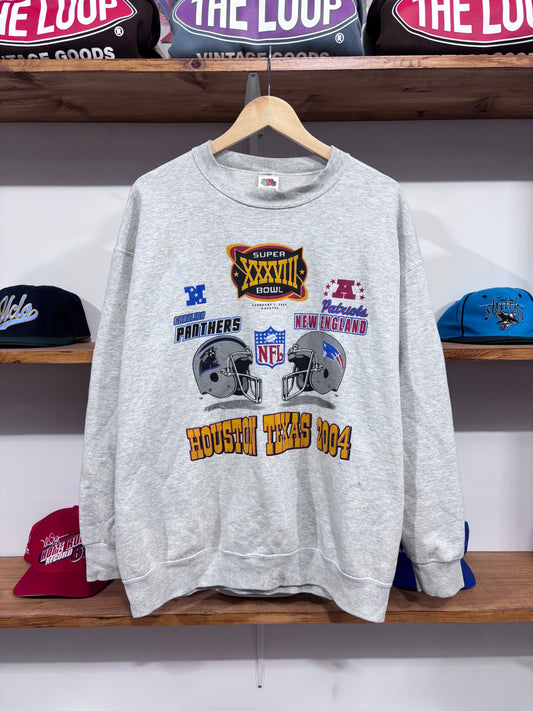 Vintage Carolina Panthers vs New England Patriots Crewneck