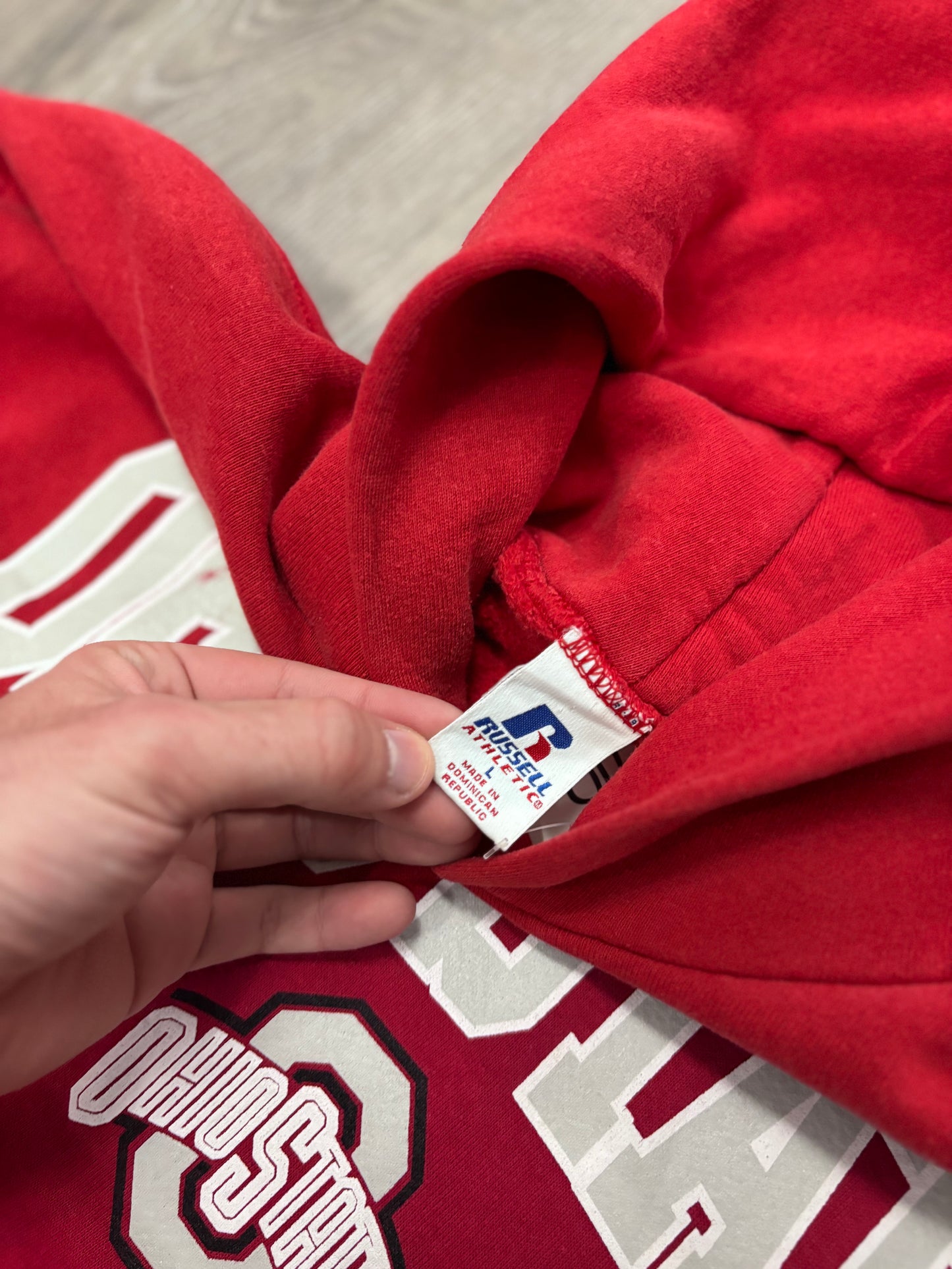 Vintage Ohio State Red Russell Hoodie