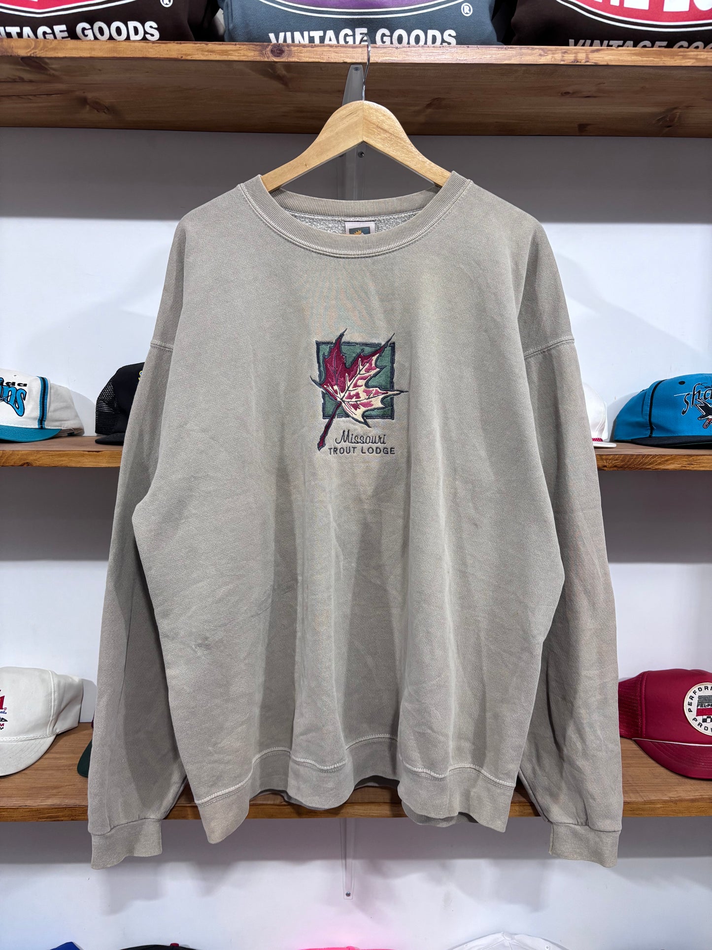 Vintage Missouri Trout Lodge Crewneck