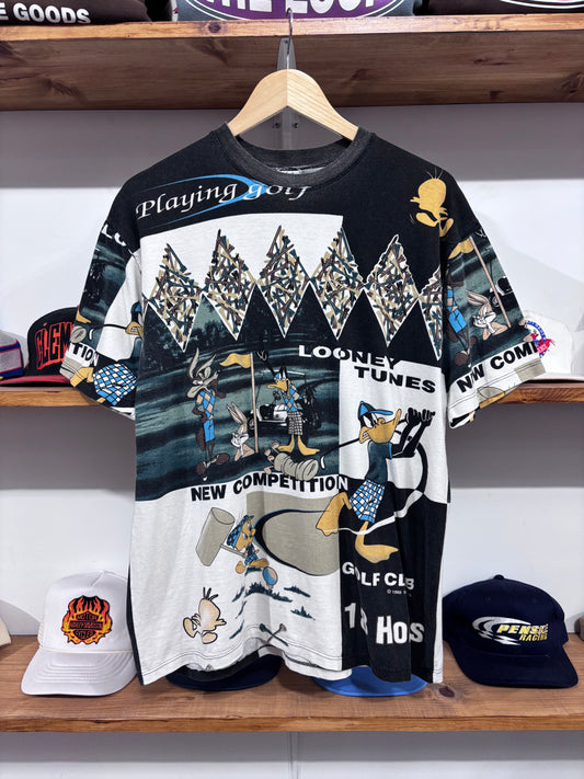 Vintage Looney Tunes Golf AOP Tee