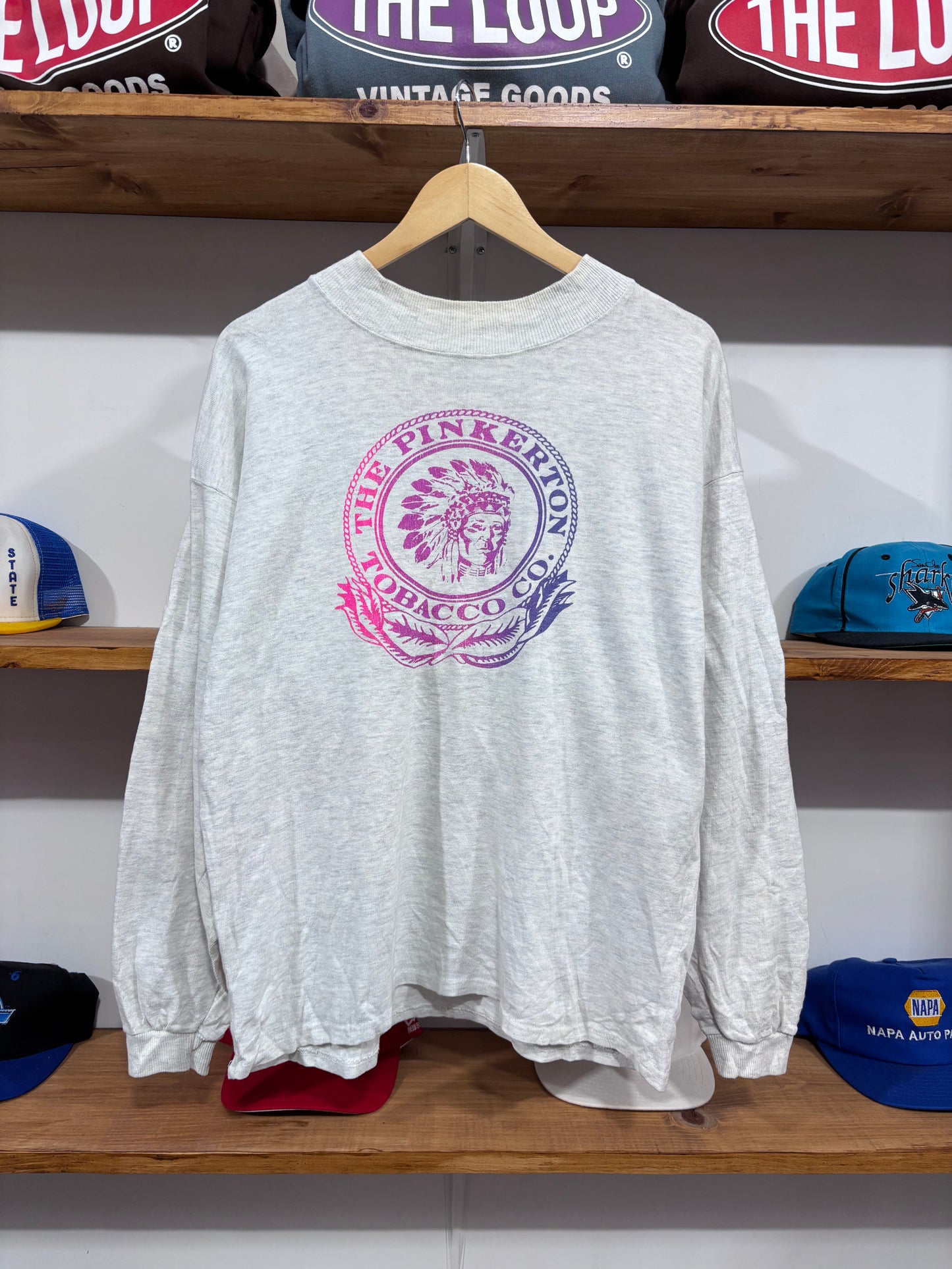 Vintage The Pinkerton Tobacco Company Long Sleeve