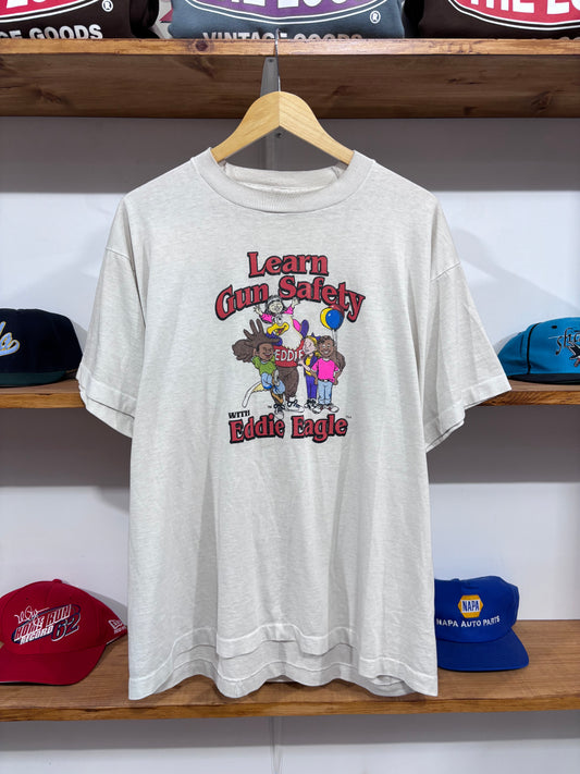 Vintage Learn Gun Safety Eddie Eagle Tee