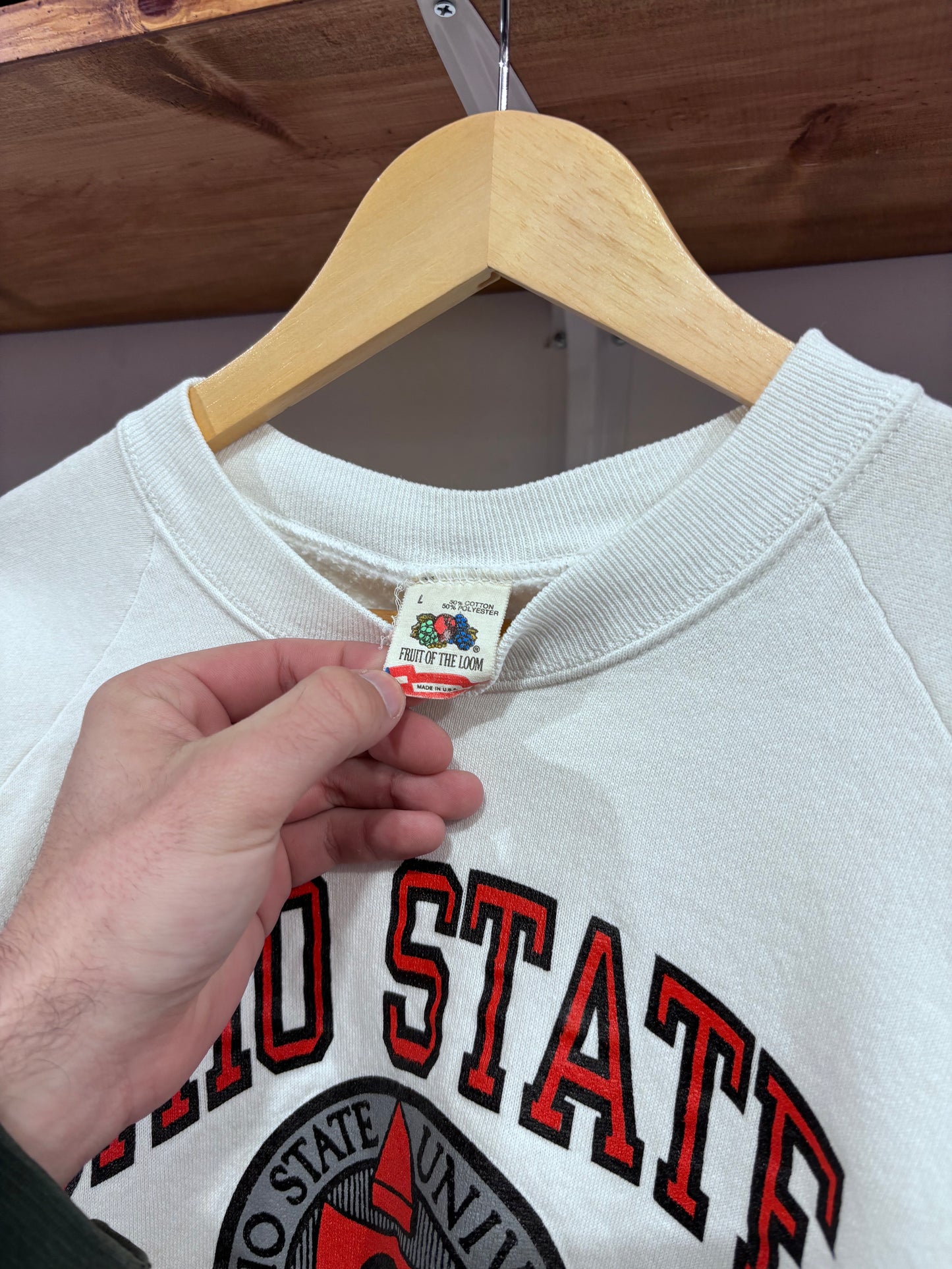 Vintage Ohio State White Crewneck
