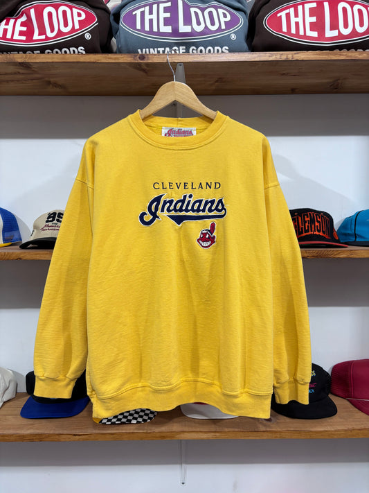 Vintage Cleveland Indians Yellow Crewneck