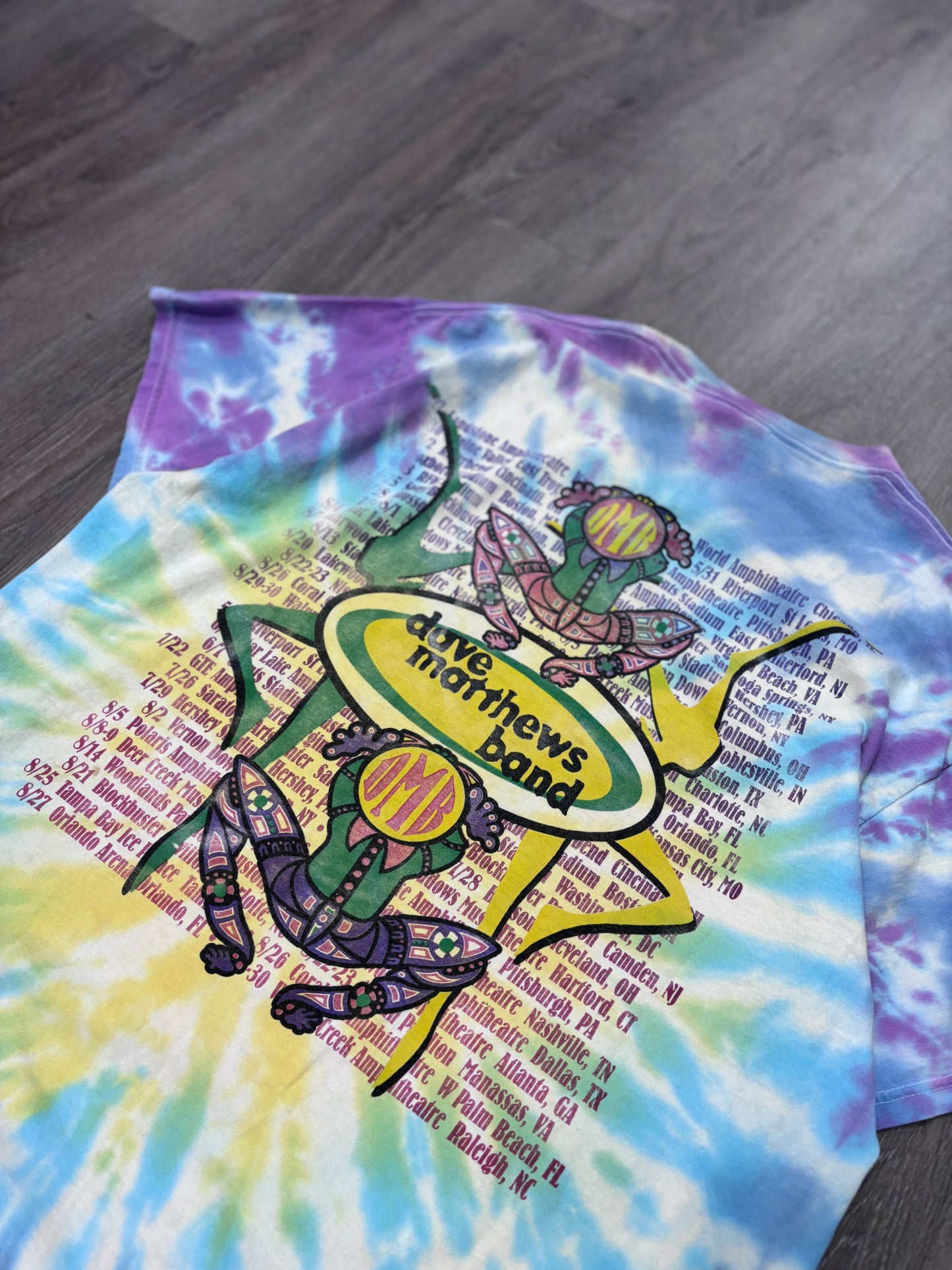 Vintage Dave Matthews Band Tour Tie Dye Tee