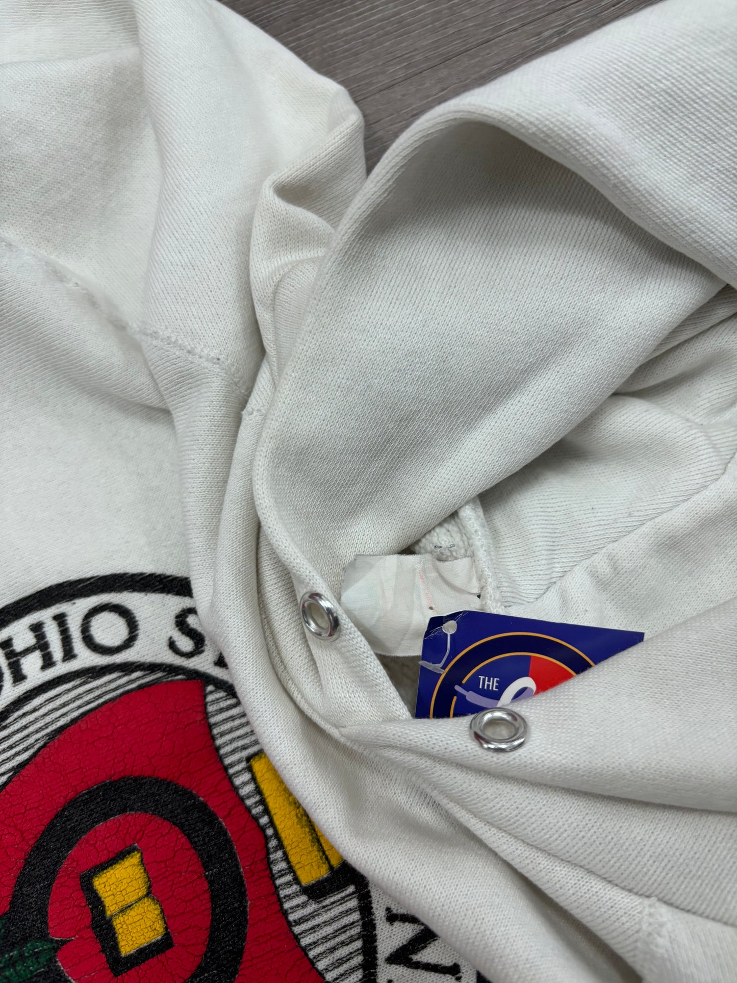 Vintage Ohio State University Seal White Hoodie