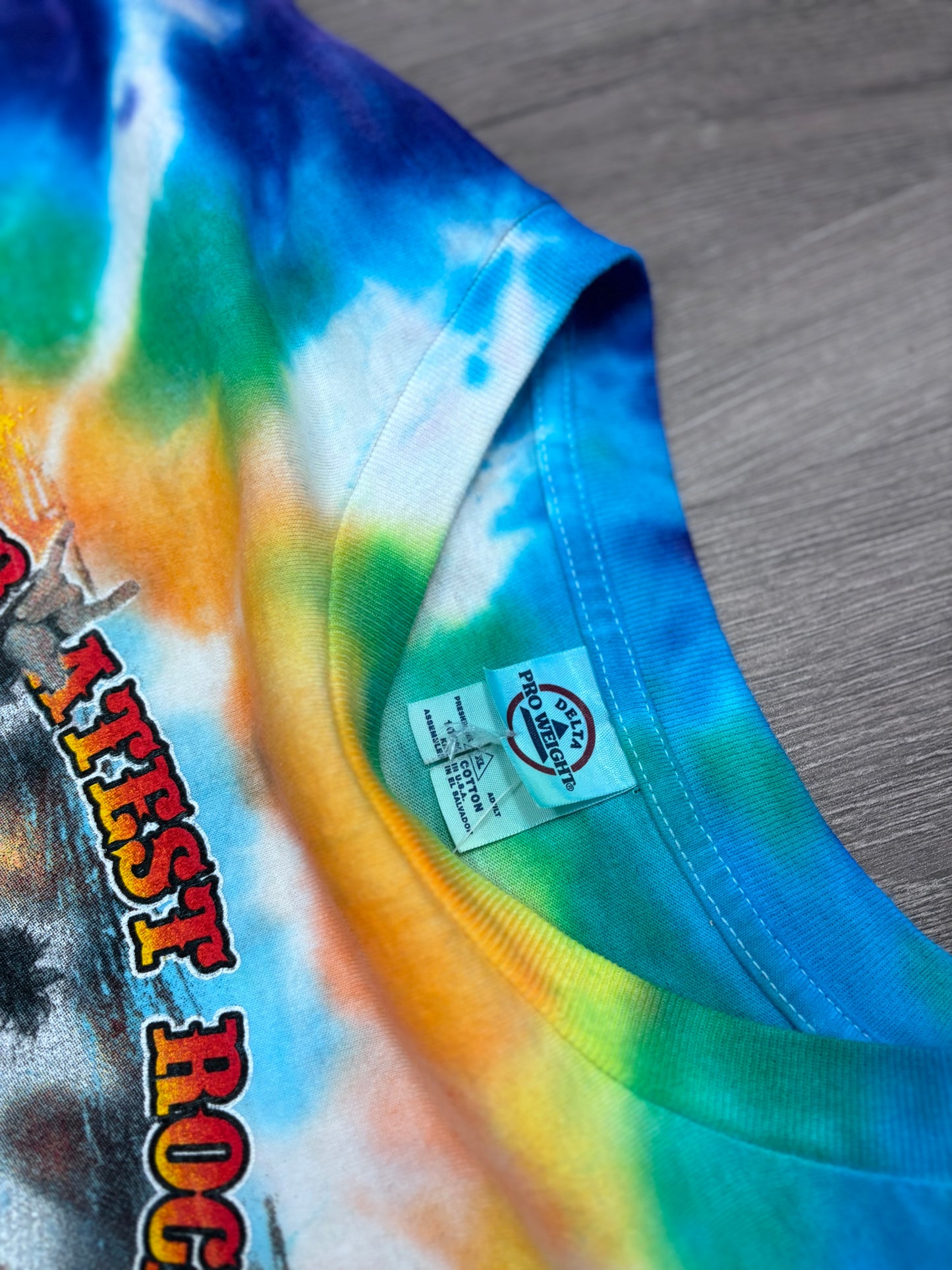 Vintage Kiss & Aerosmith ‘03 Tour Long Sleeve Tie Dye Tee