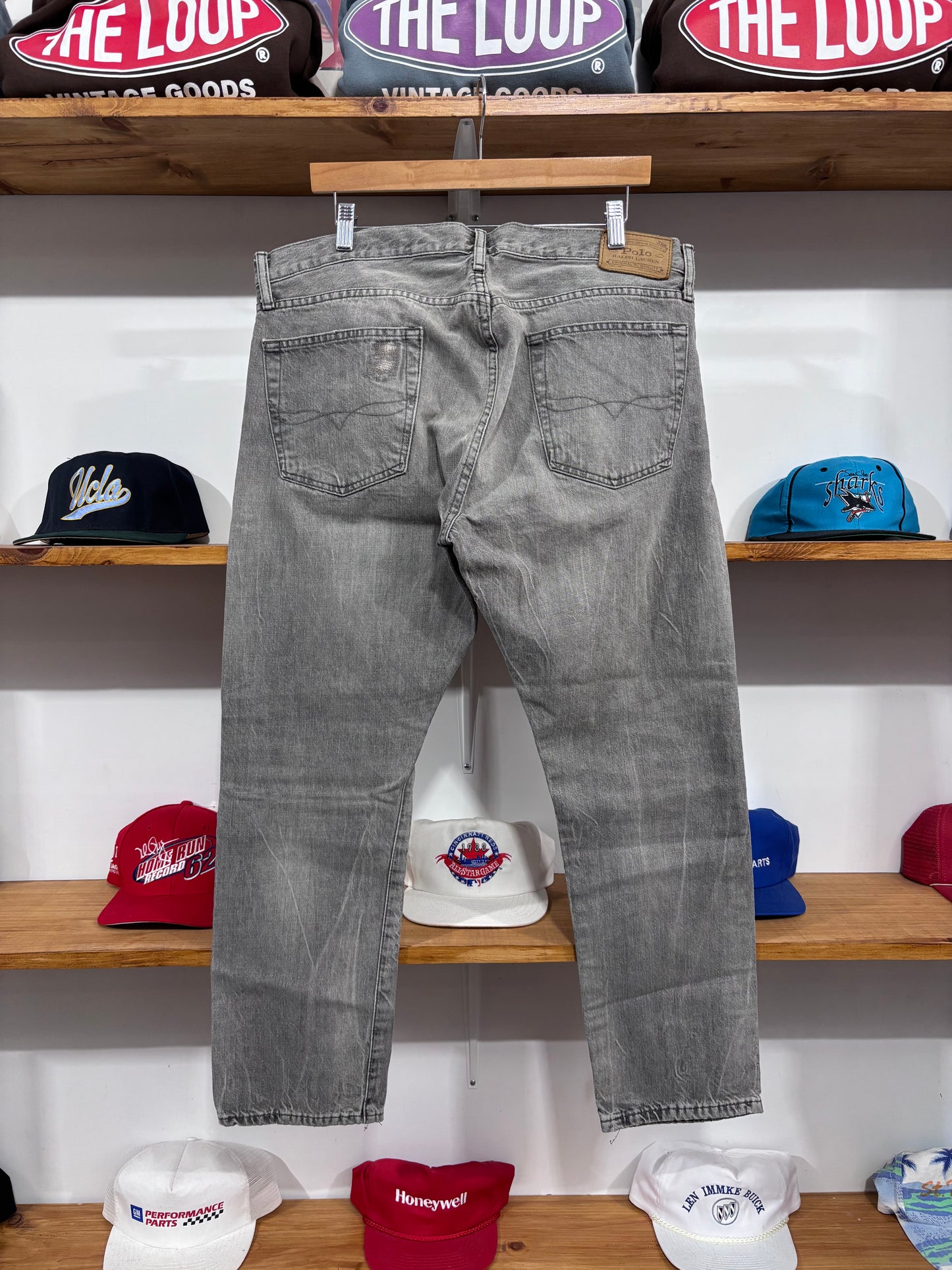 Vintage Polo Ralph Lauren Distressed Gray Jeans