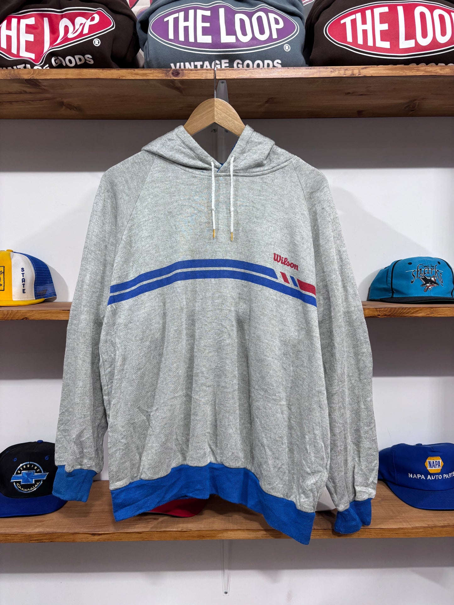 Vintage Wilson Striped Hoodie