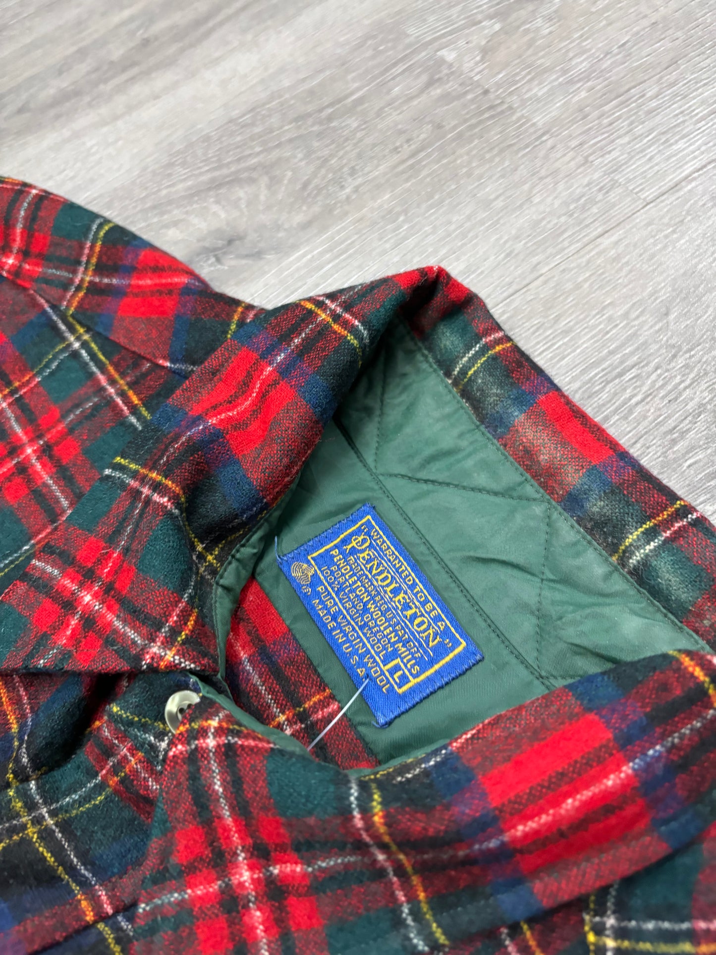 Vintage Pendleton Red Flannel Button Up