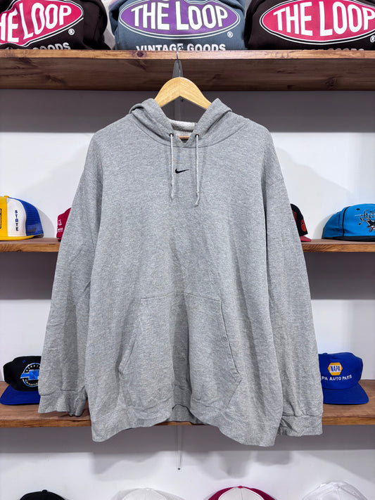 Vintage Nike Center Swoosh Gray Hoodie