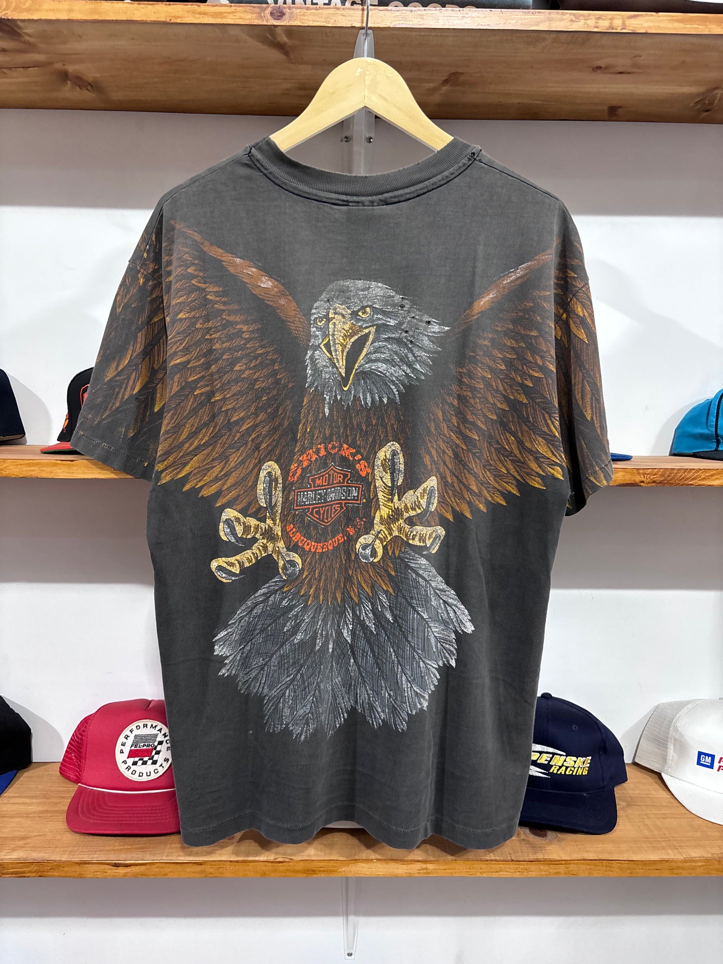 Vintage Harley Davidson Eagle AOP Tee