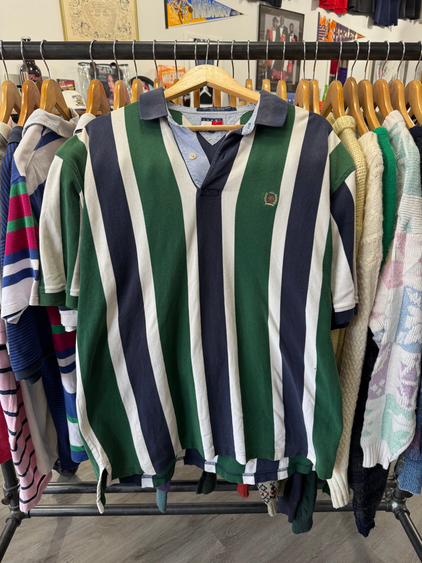 Vintage Tommy Striped Polo