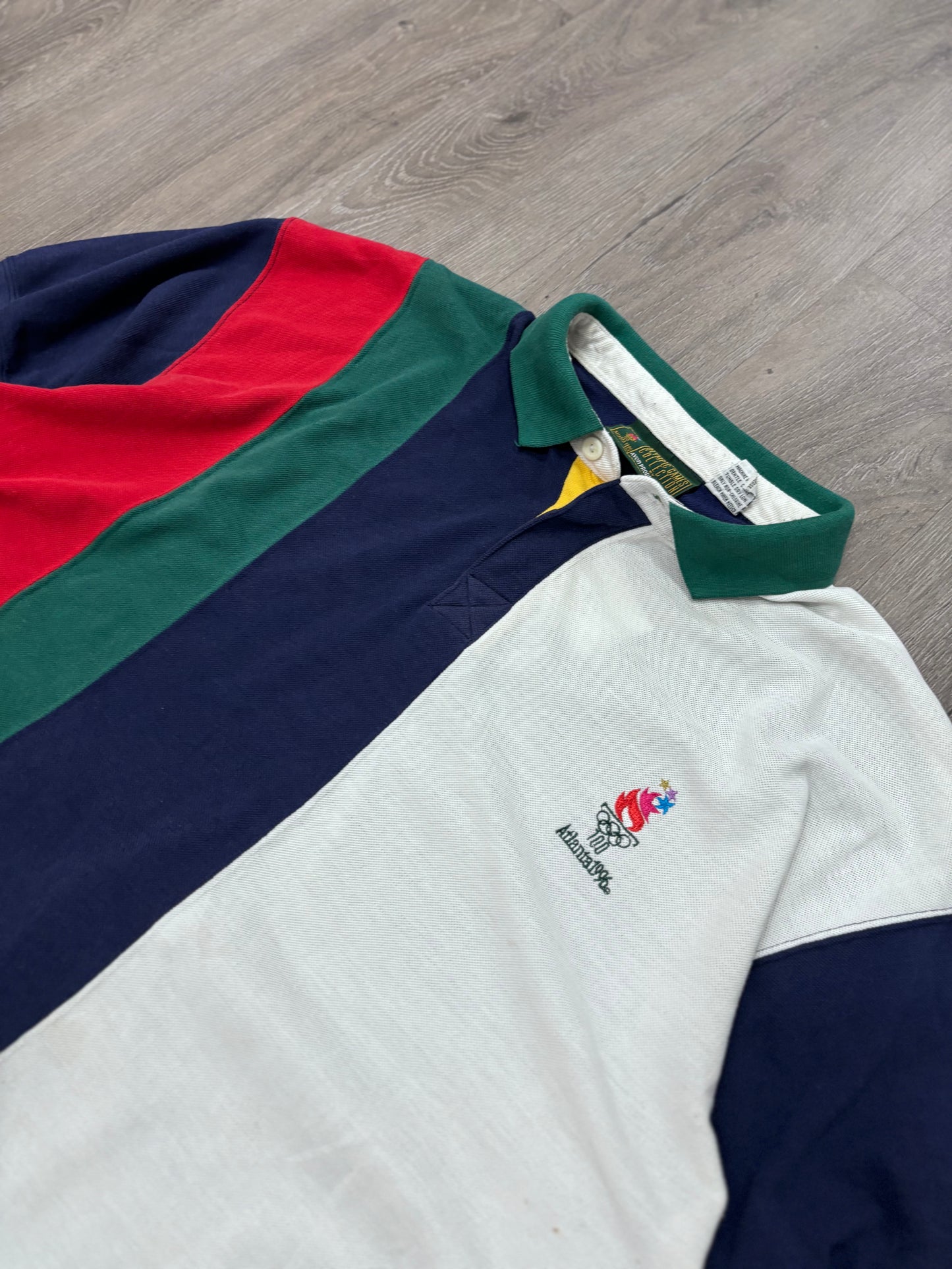 Vintage Atlanta ‘96 Olympics Striped Polo