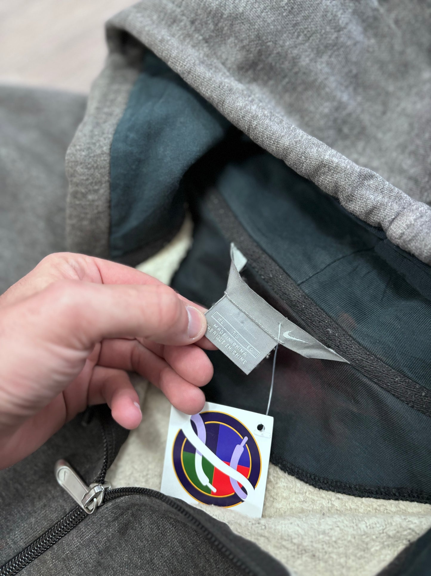 Vintage Nike Zip Up Gray Hoodie