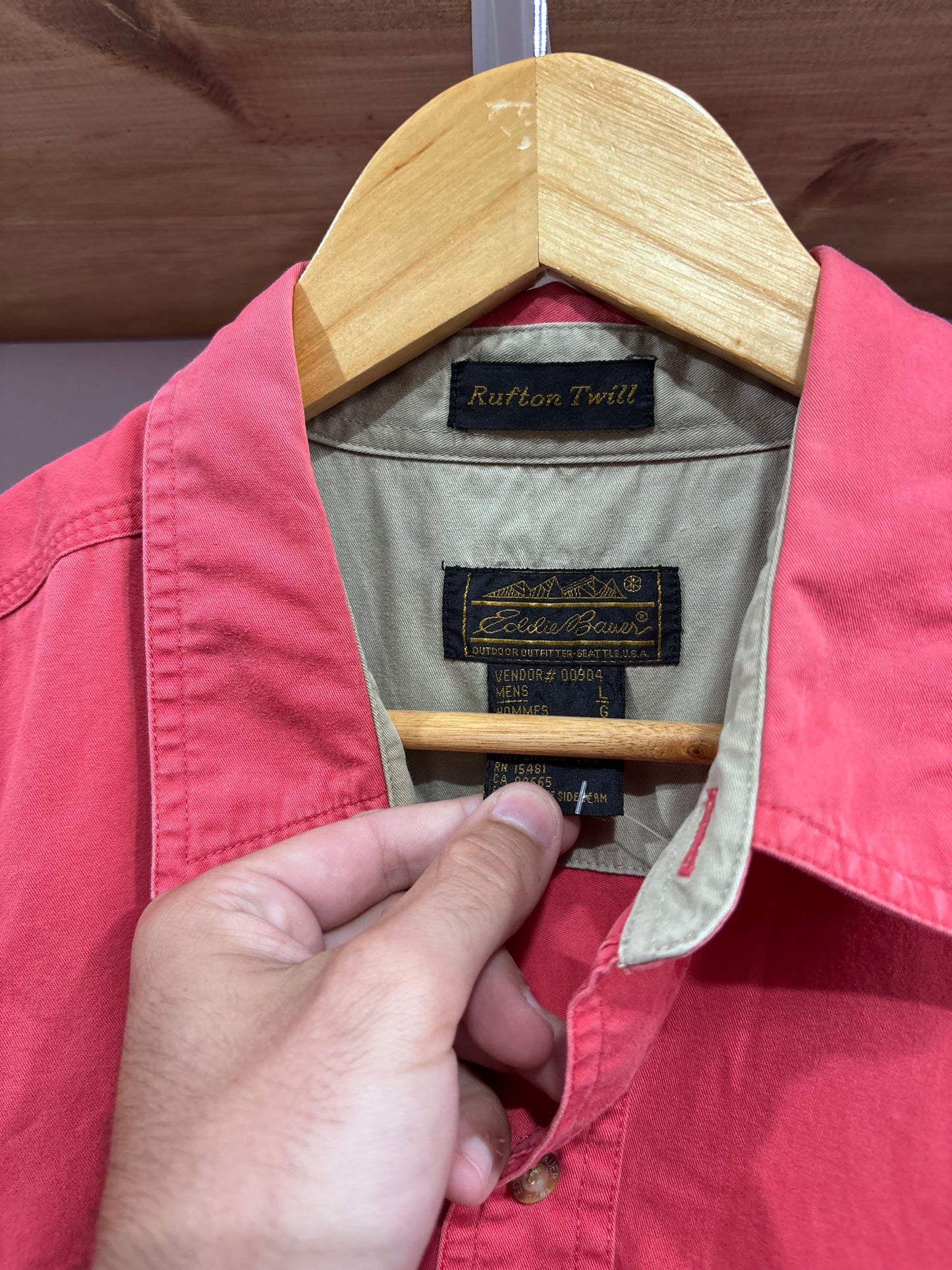 Vintage Eddie Bauer Red Button Up Jacket