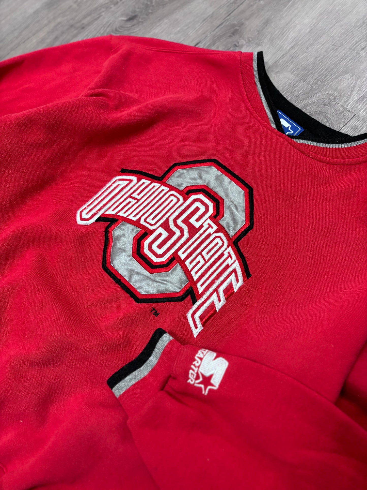 Vintage Ohio State Logo Starter Red Crewneck