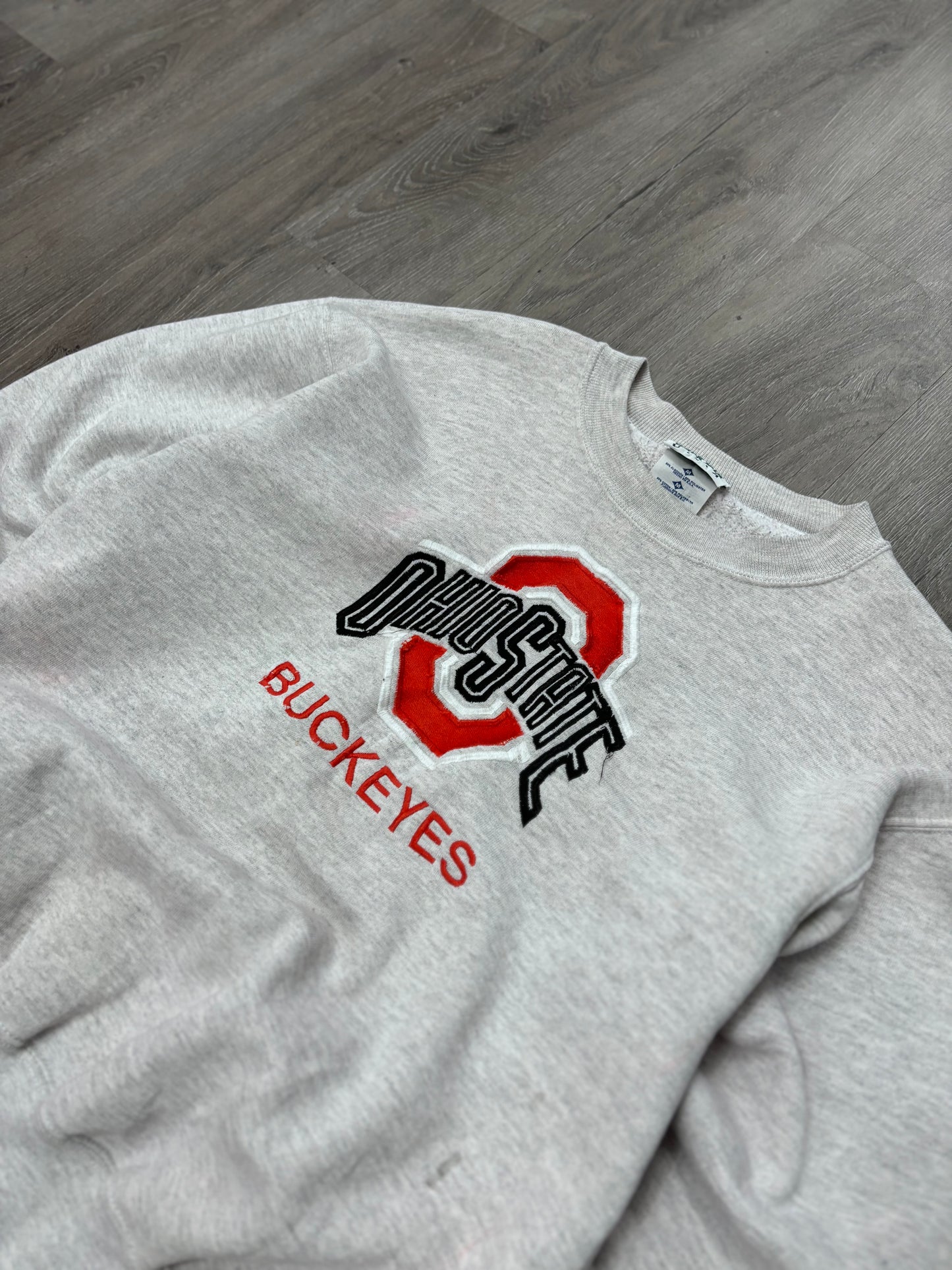 Vintage Ohio State Buckeyes Logo Gray Crewneck