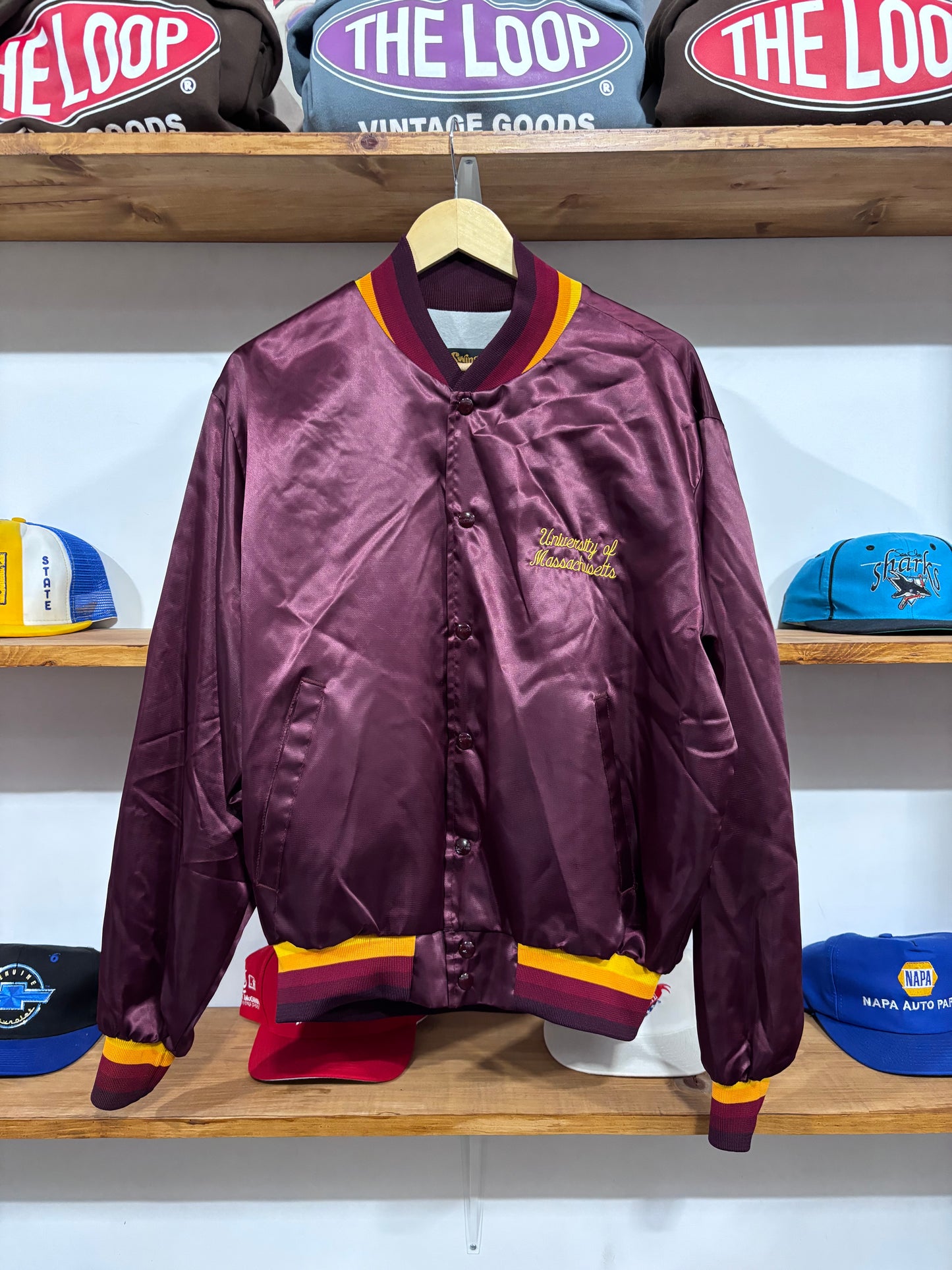 Vintage University of Massachusetts Satin Jacket