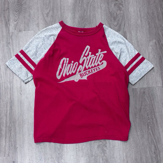 Vintage Ohio State Buckeyes Striped Sleeve Tee