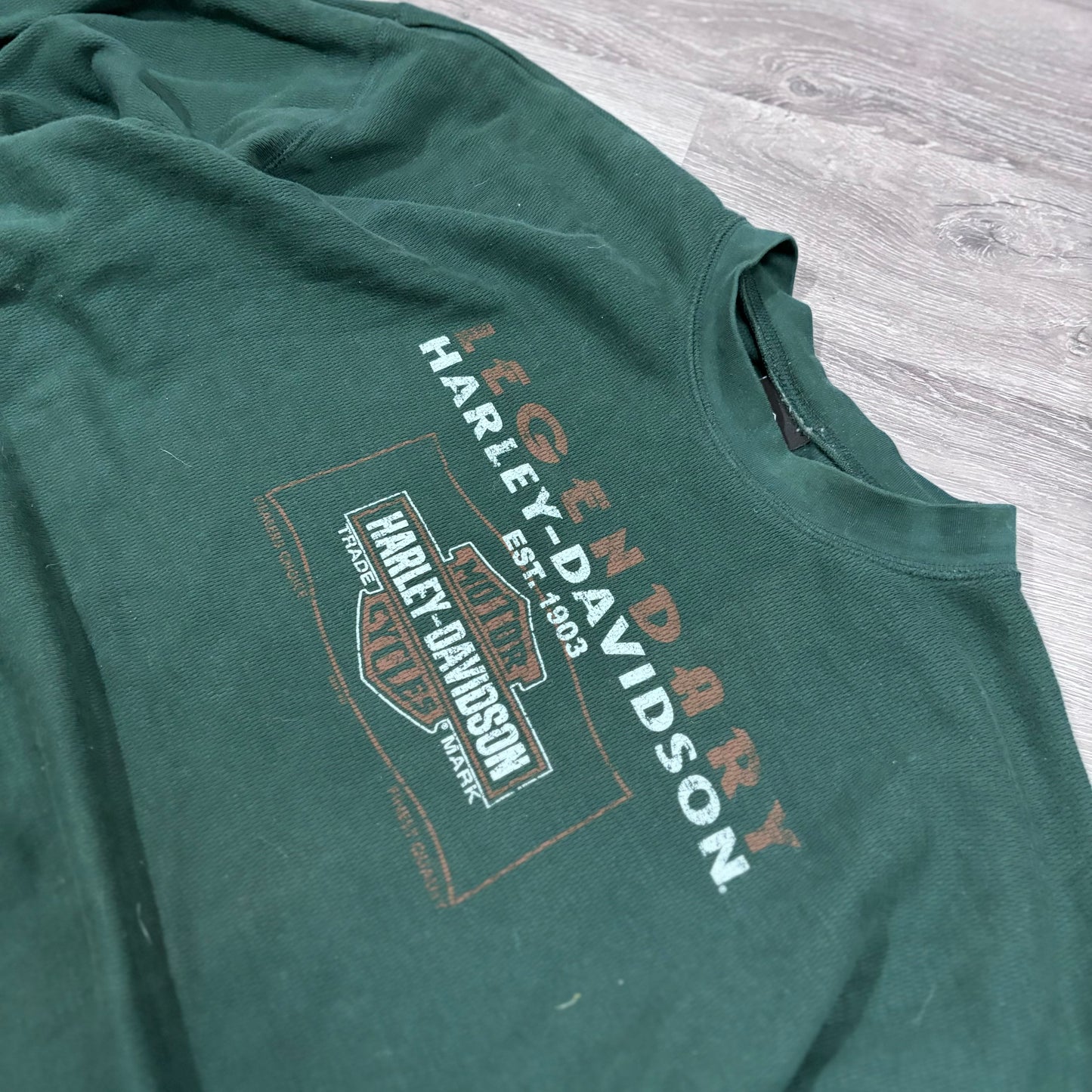 Vintage Harley Davidson Thermal Long Sleeve Tee