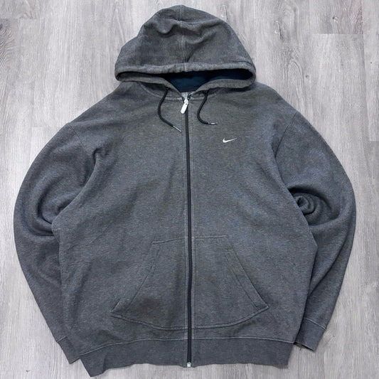 Vintage Nike Zip Up Gray Hoodie