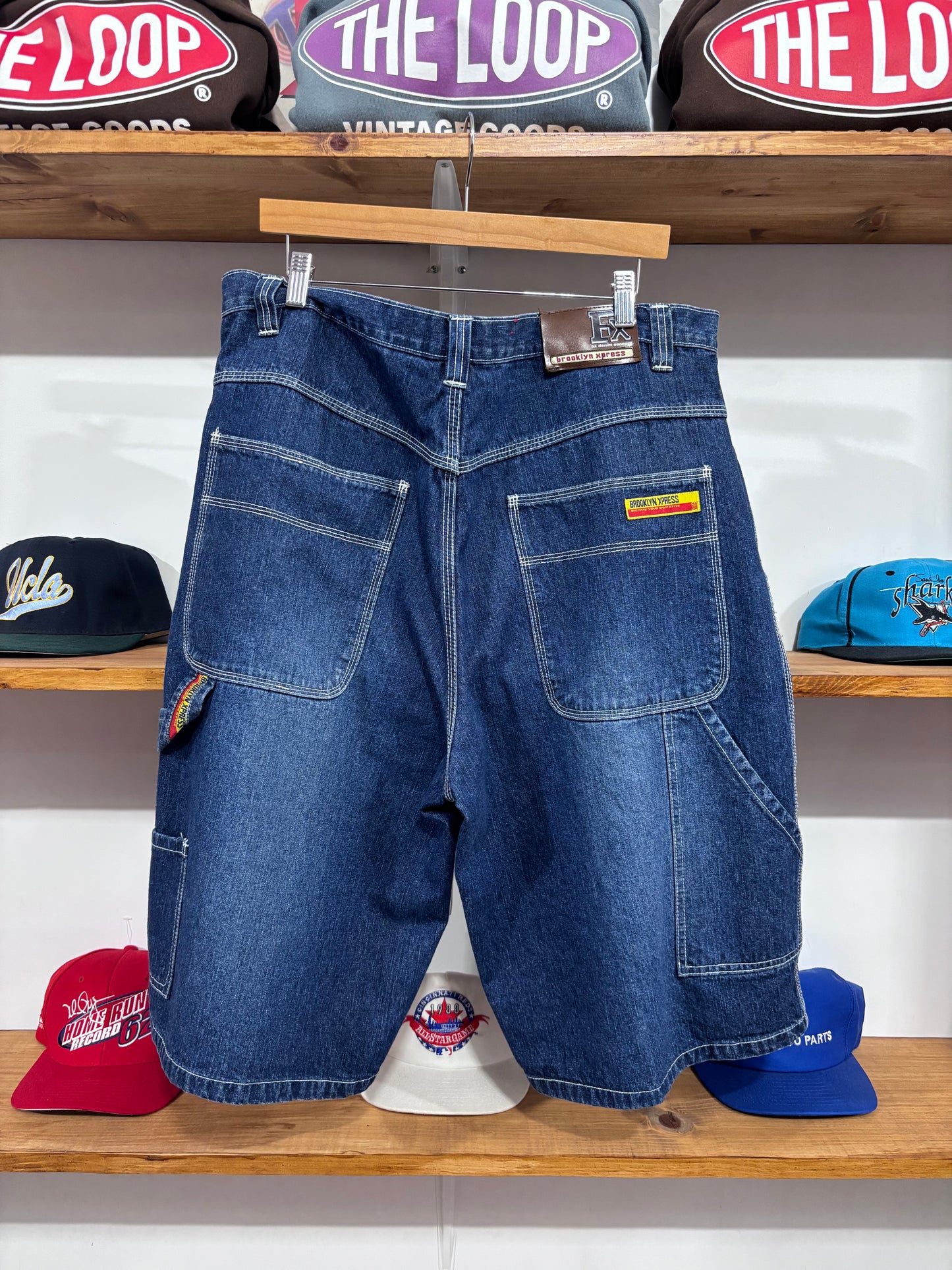 Vintage Brooklyn Xpress Baggy Jean Shorts