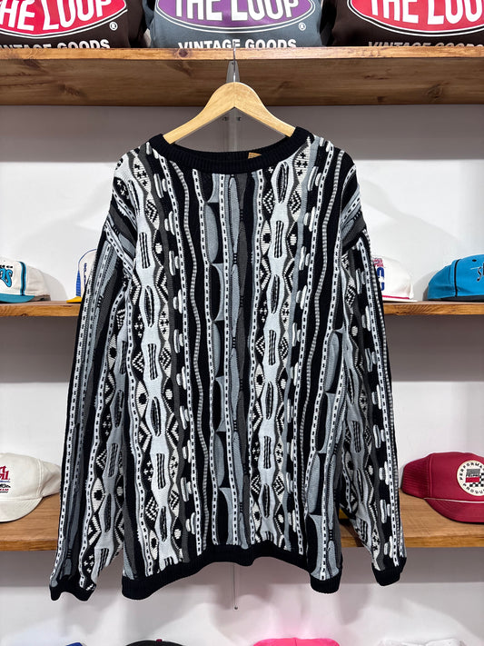Vintage Black Coogi Style Sweater