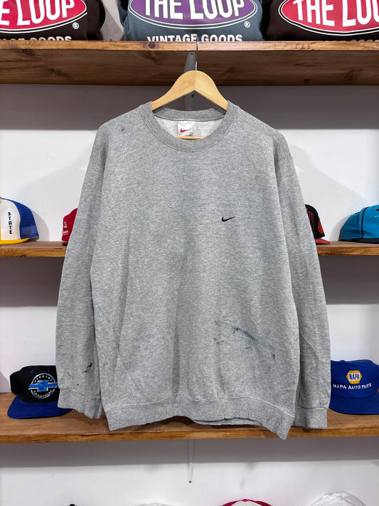 Vintage Nike Gray Distressed Crewneck