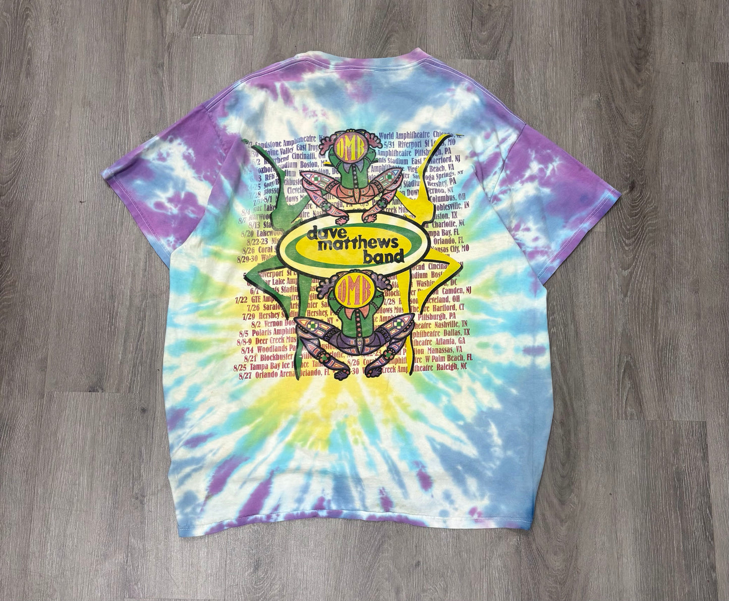 Vintage Dave Matthews Band Tour Tie Dye Tee