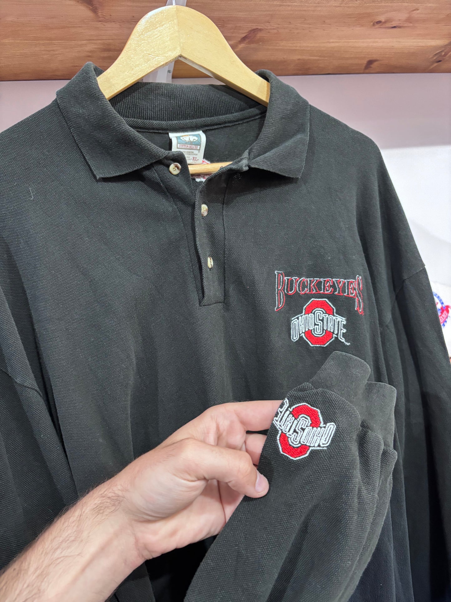 Vintage Ohio State Long Sleeve Polo