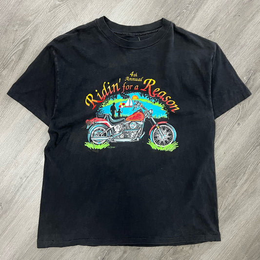 Vintage Ridin’ For A Reason Motorcycle Tee