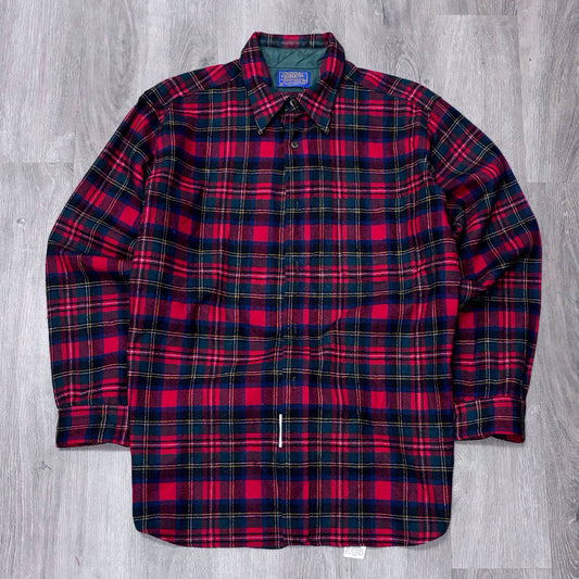 Vintage Pendleton Red Flannel Button Up