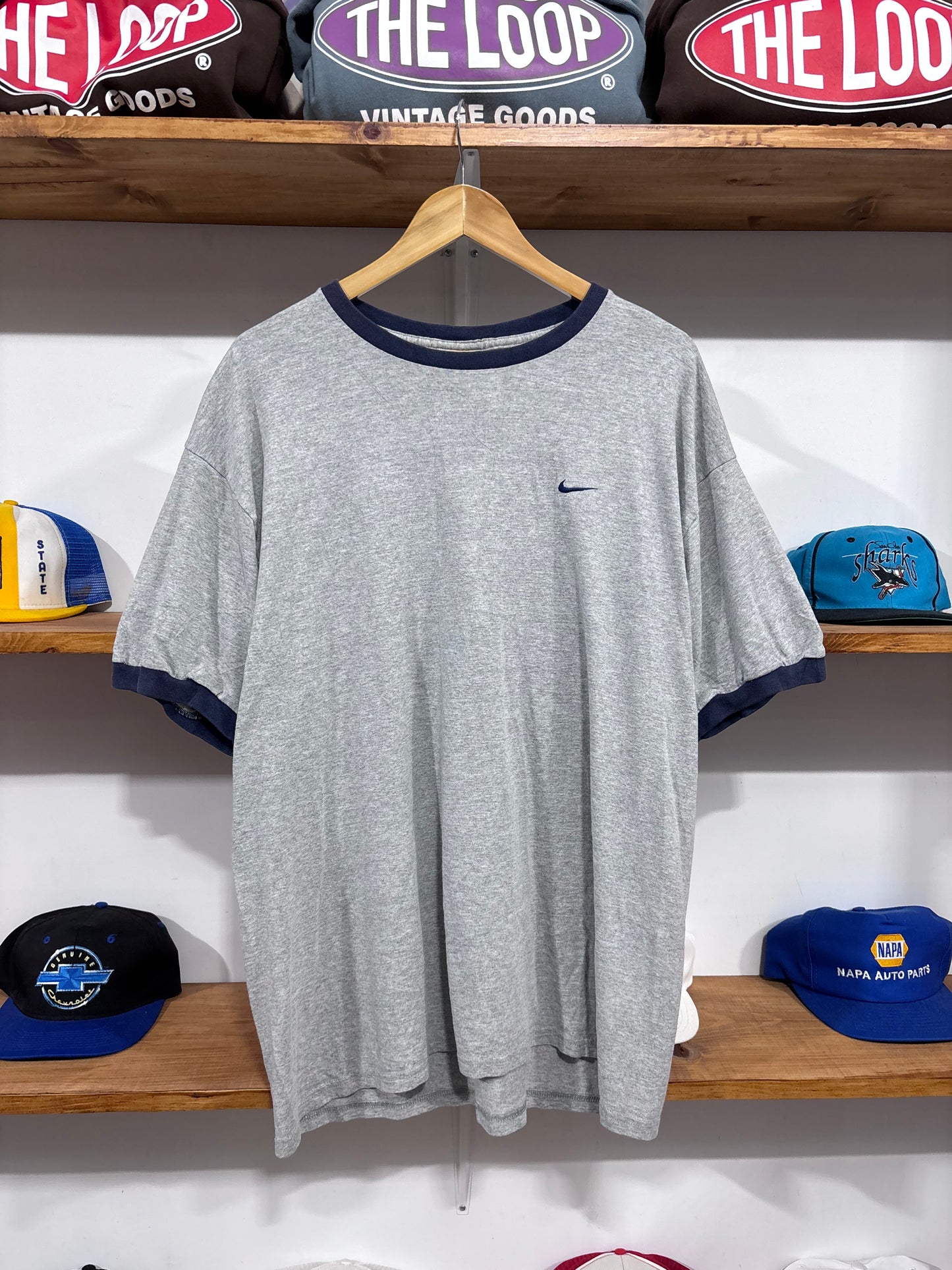 Vintage Nike Navy Ringer Tee