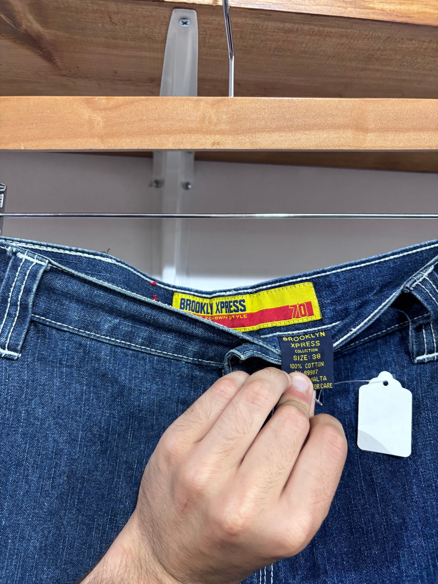 Vintage Brooklyn Xpress Baggy Jean Shorts