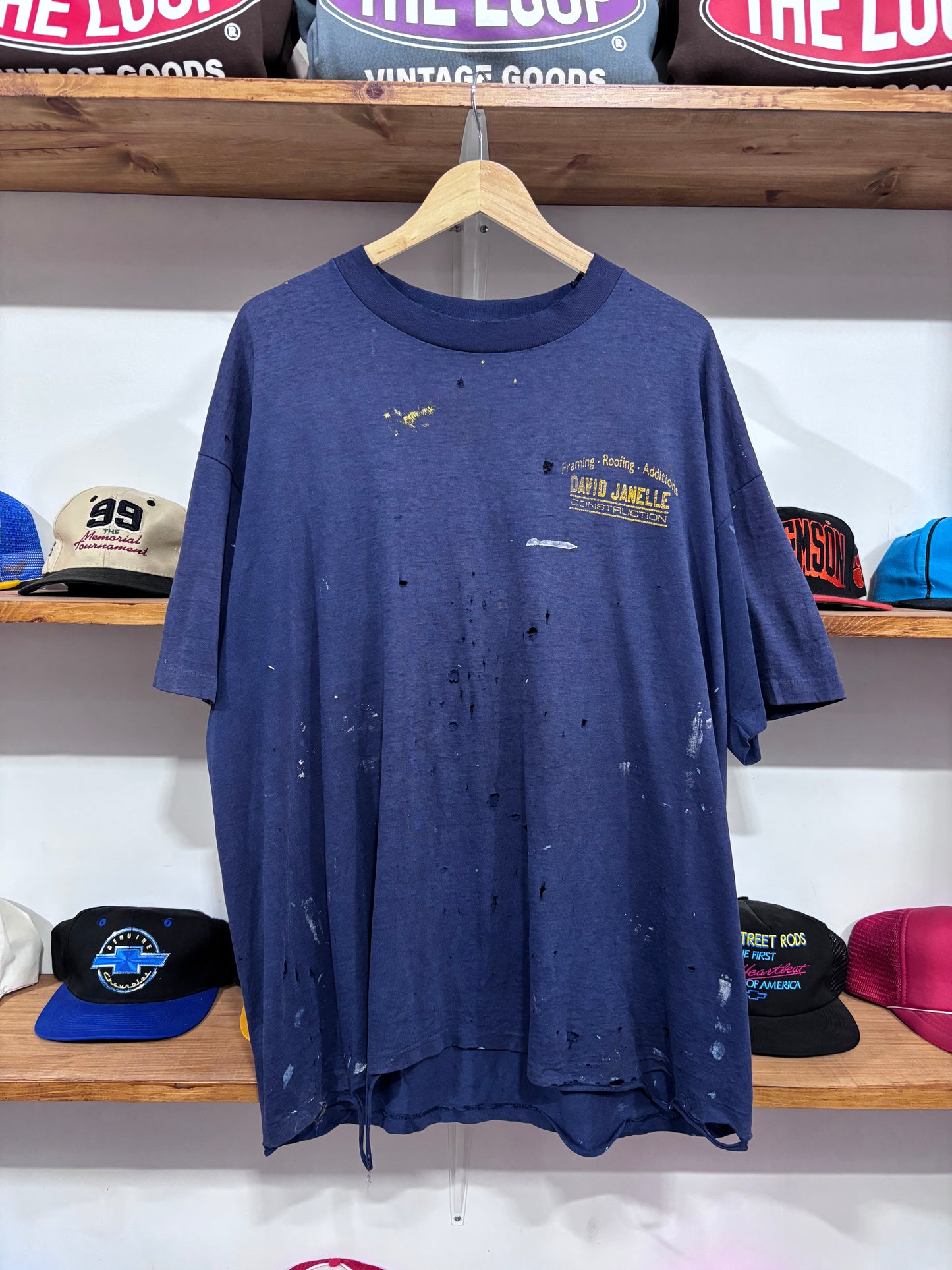 Vintage Thrashed Distressed Roofing Tee