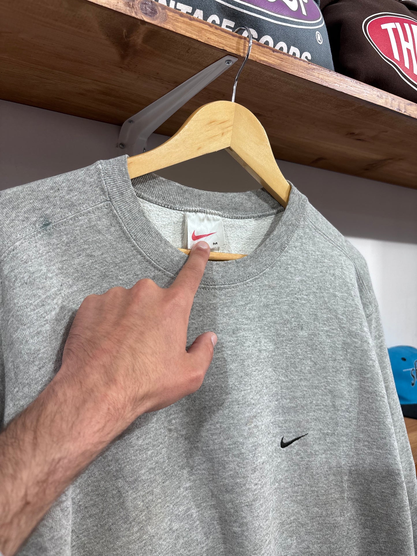 Vintage Nike Gray Distressed Crewneck