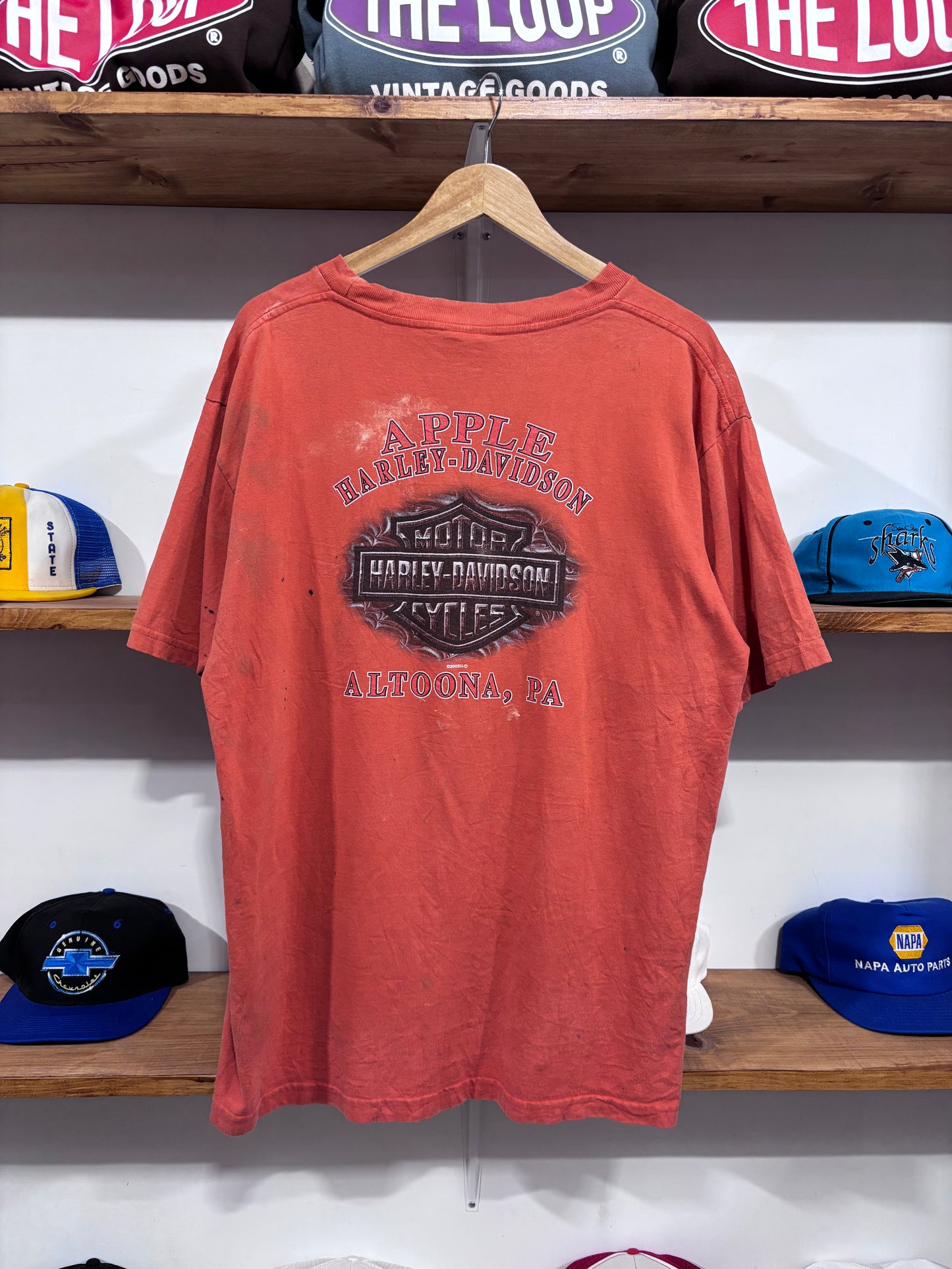 Vintage Harley Davidson Distressed Pocket Tee