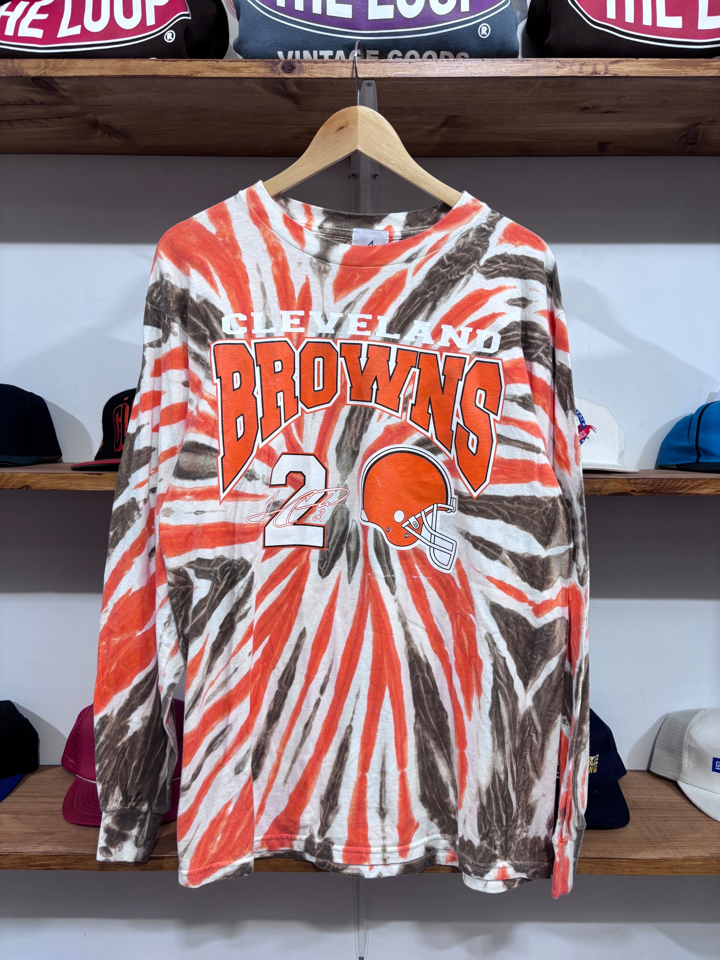Vintage Cleveland Browns Tie Dye Tim Couch Long Sleeve